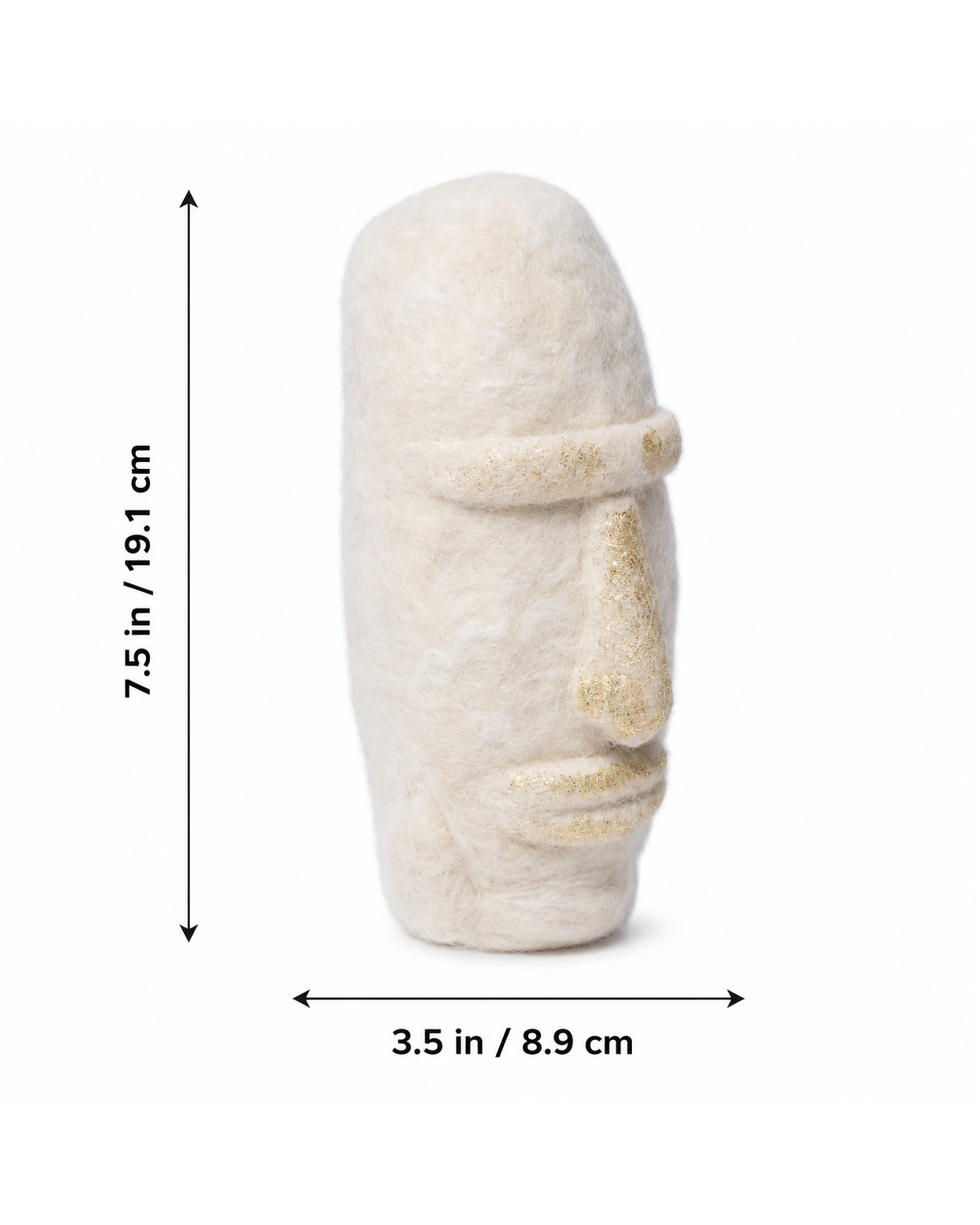 Felt Easter Island (White) ornament
