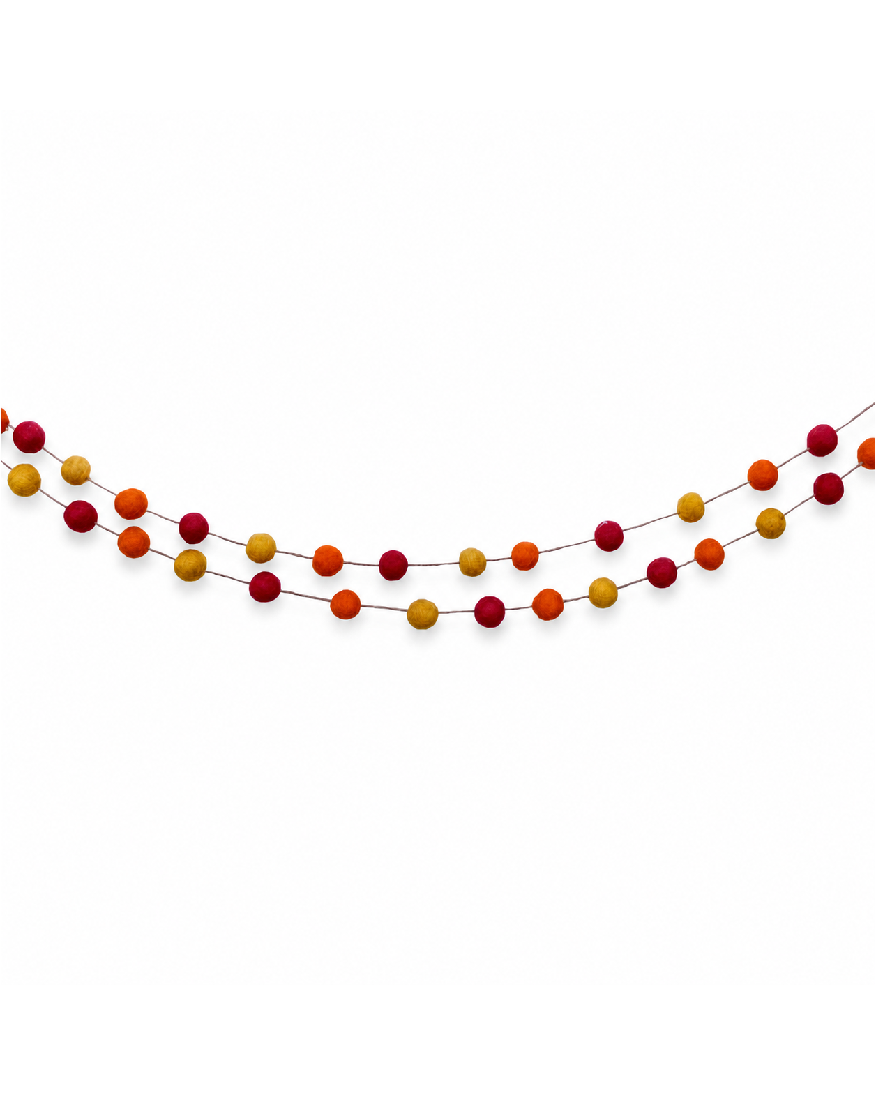 Felt Pom Pom Garlands Set Of 2