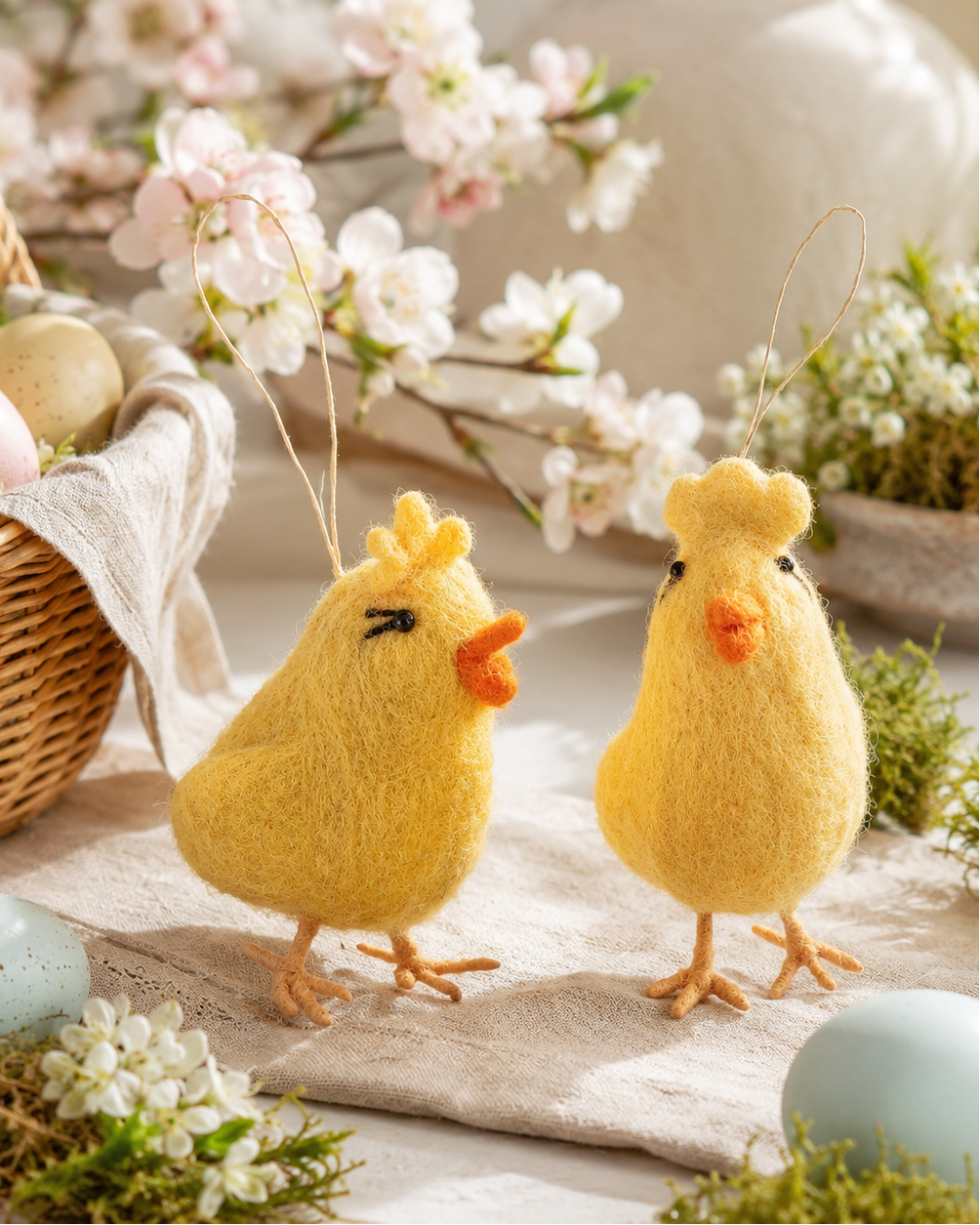 Felt Hanging Chick (Yellow) hanging ornament