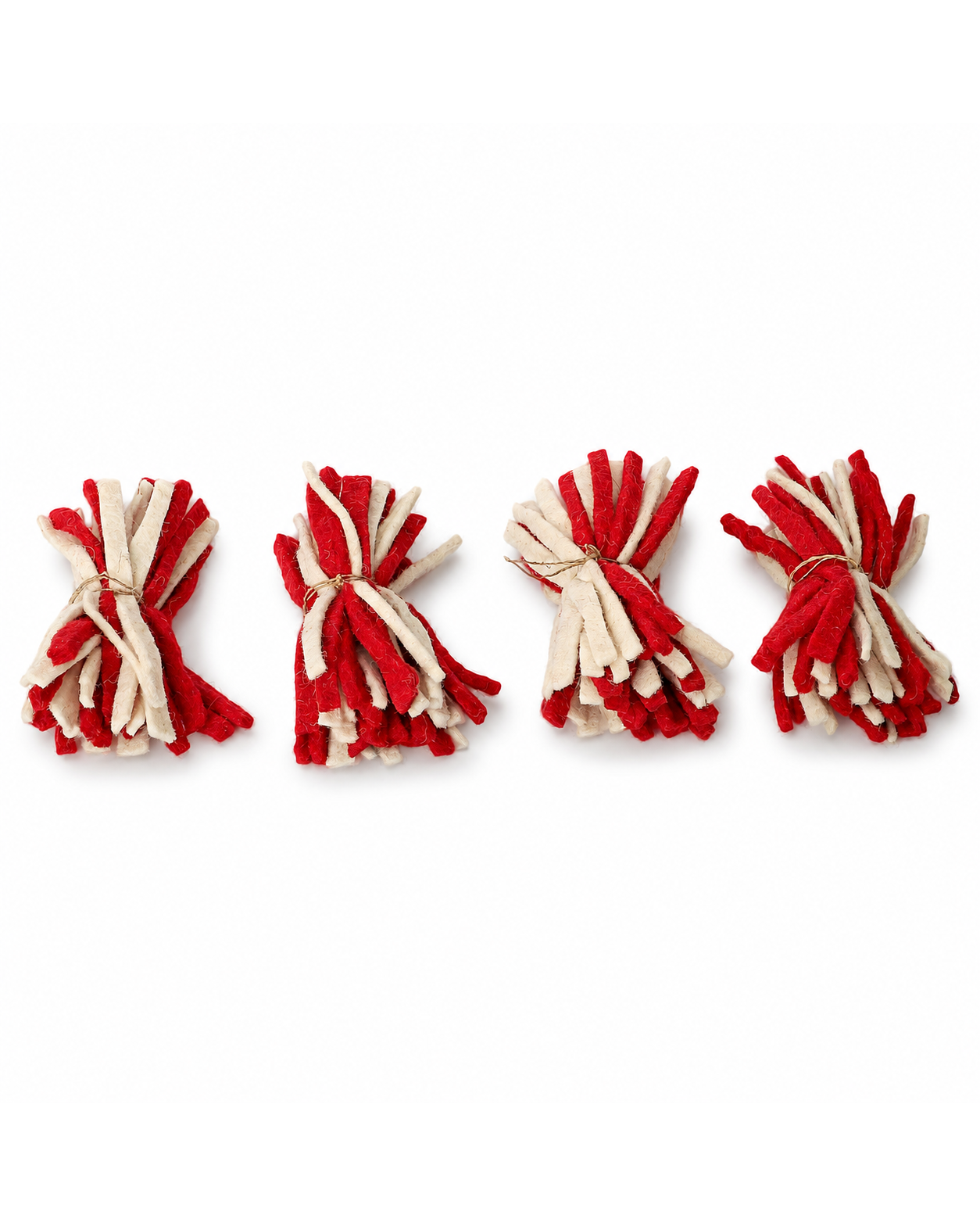 Felt Chindi Bauble Ornament Set of 4 hanging ornament