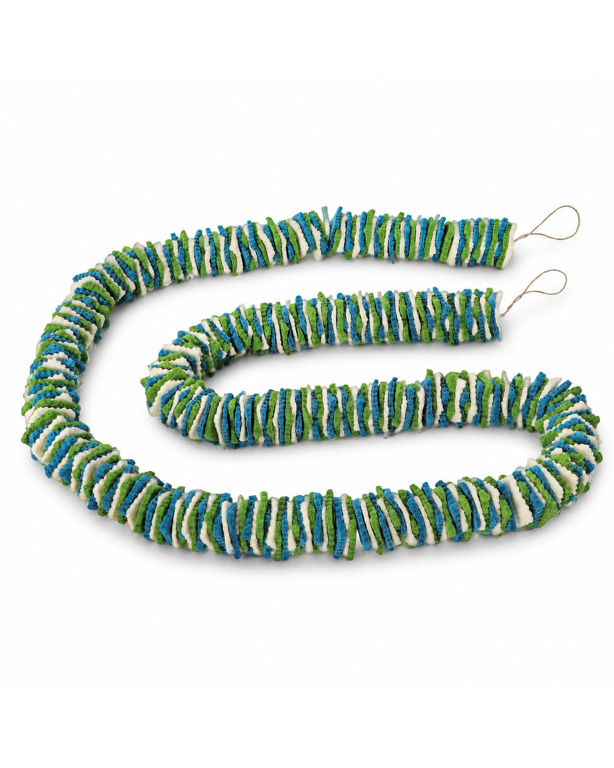 Square Garland Green white