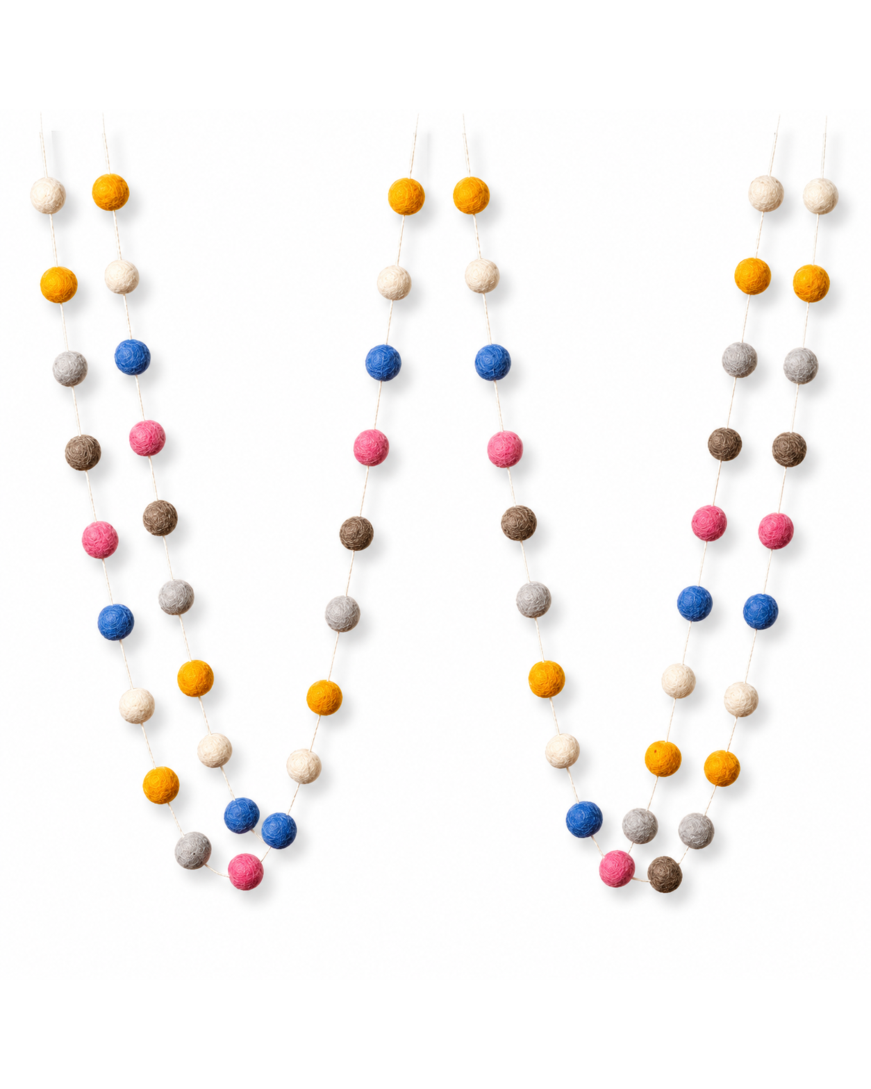 Micro Pom Pom Garlands Set Of 4