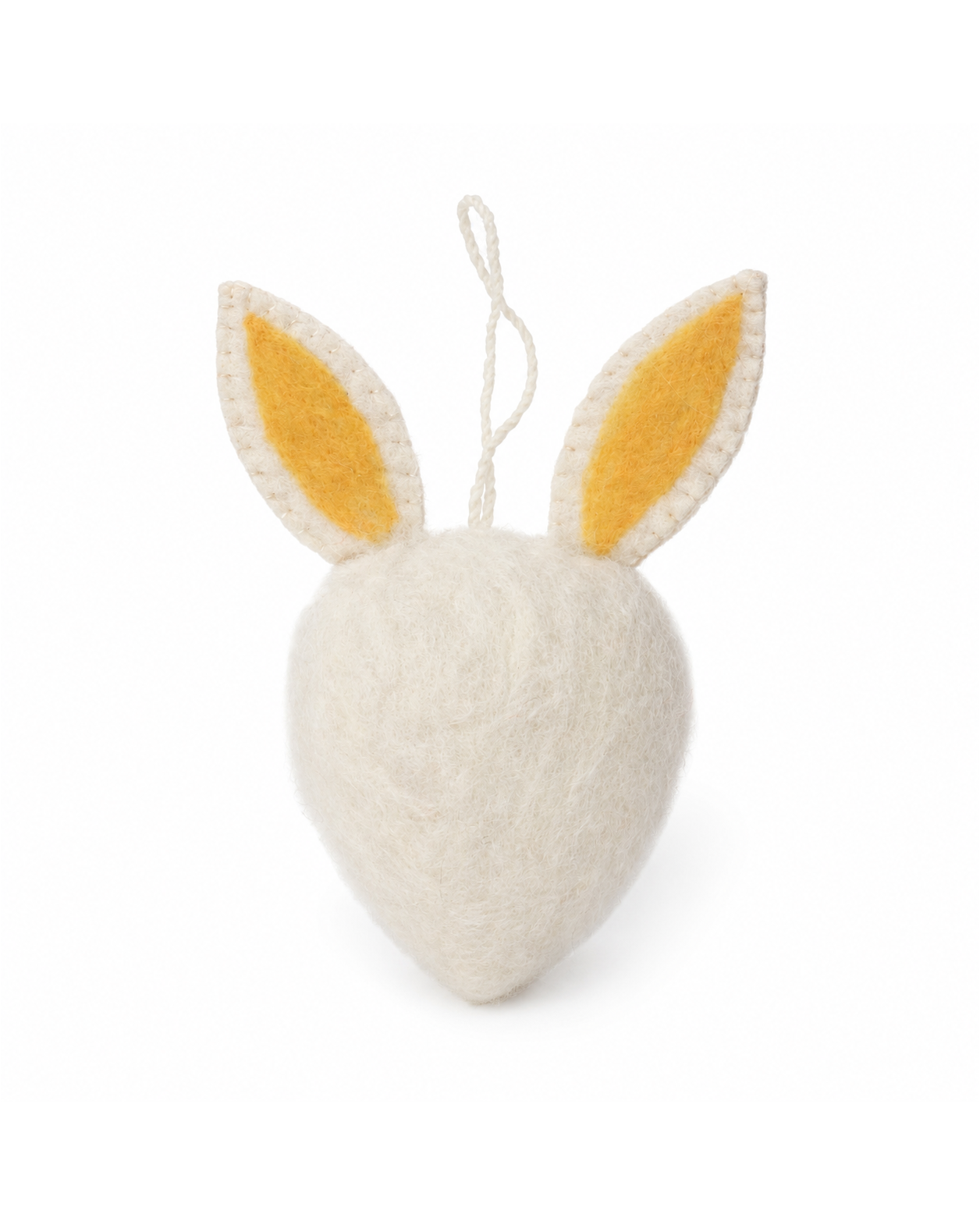 Felt Bunny Face Small Set of 4 hanging ornament