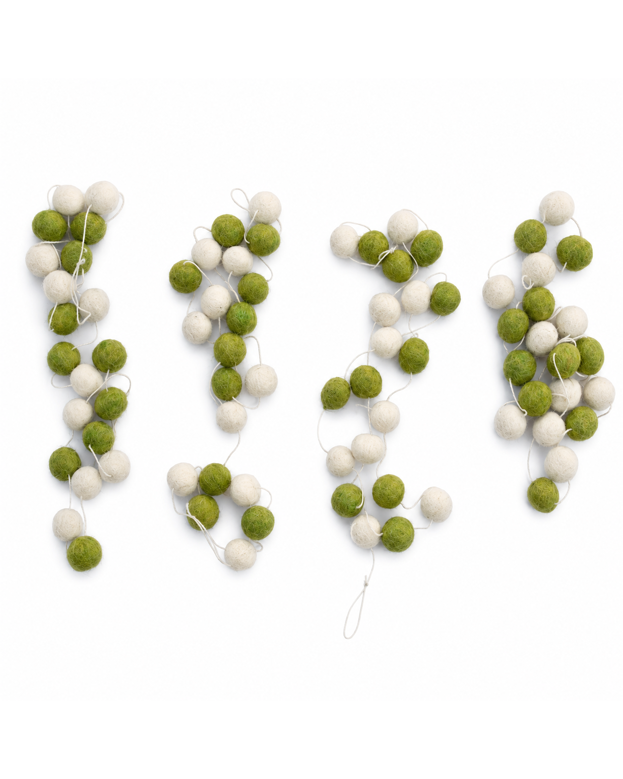 Felt Micro Pom Pom Garland Set Of 4