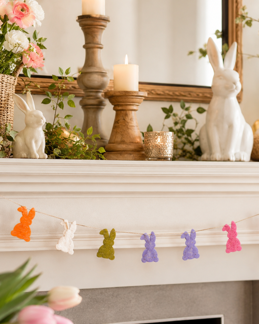Felt Easter Bunny Rabbit Garland