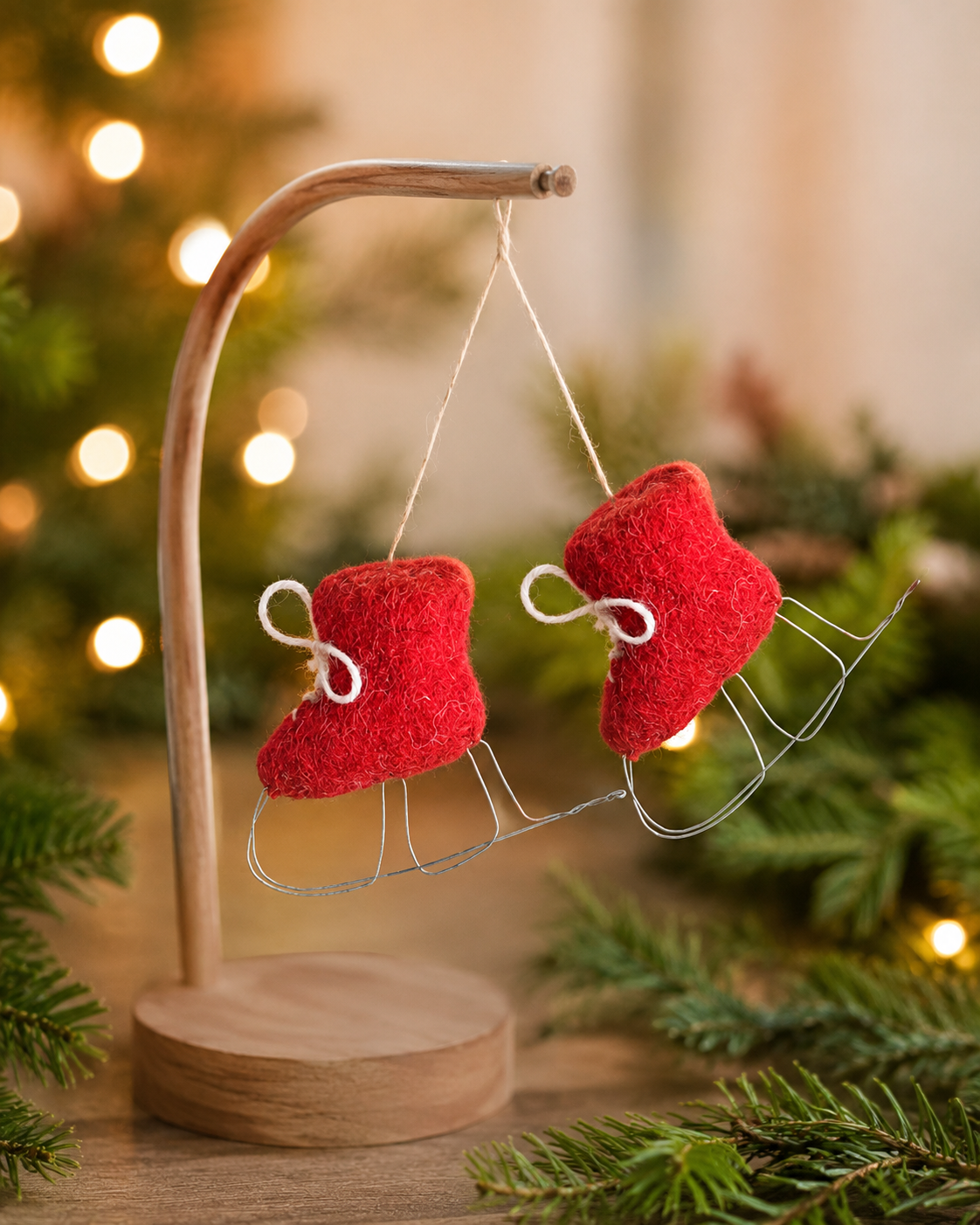 Mini Ice Skates Set of 2 hanging ornament