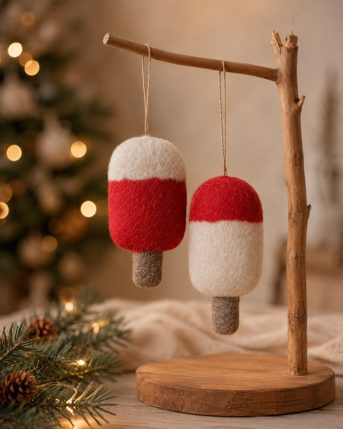 Christmas Candy Stick Set of 2 hanging ornament
