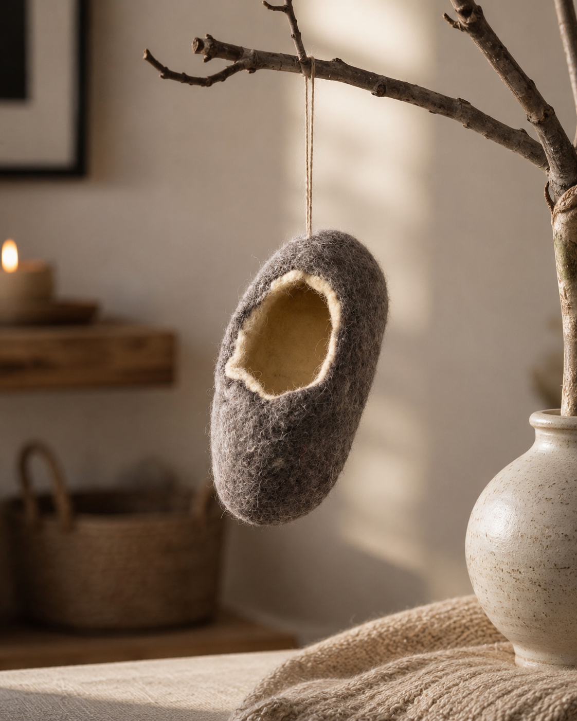 New Zealand Wool Bowls (Dyed Grey And Natural Grey)