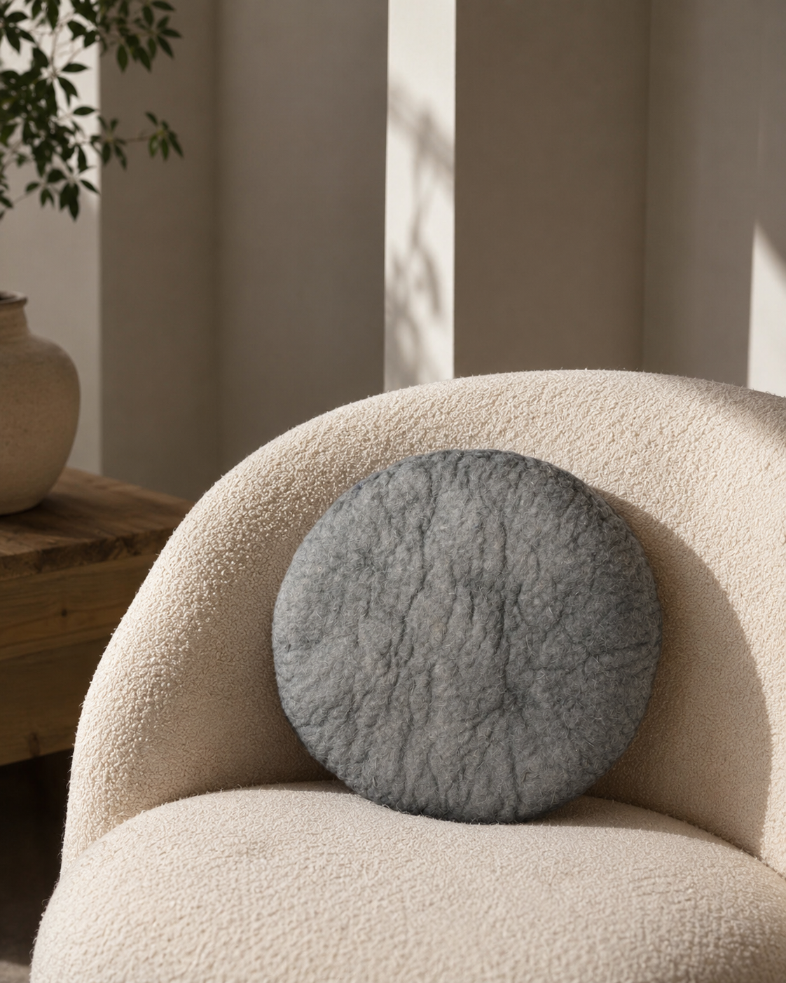 New Zealand Wool Tush Cush Seat Pad (Silver Grey)