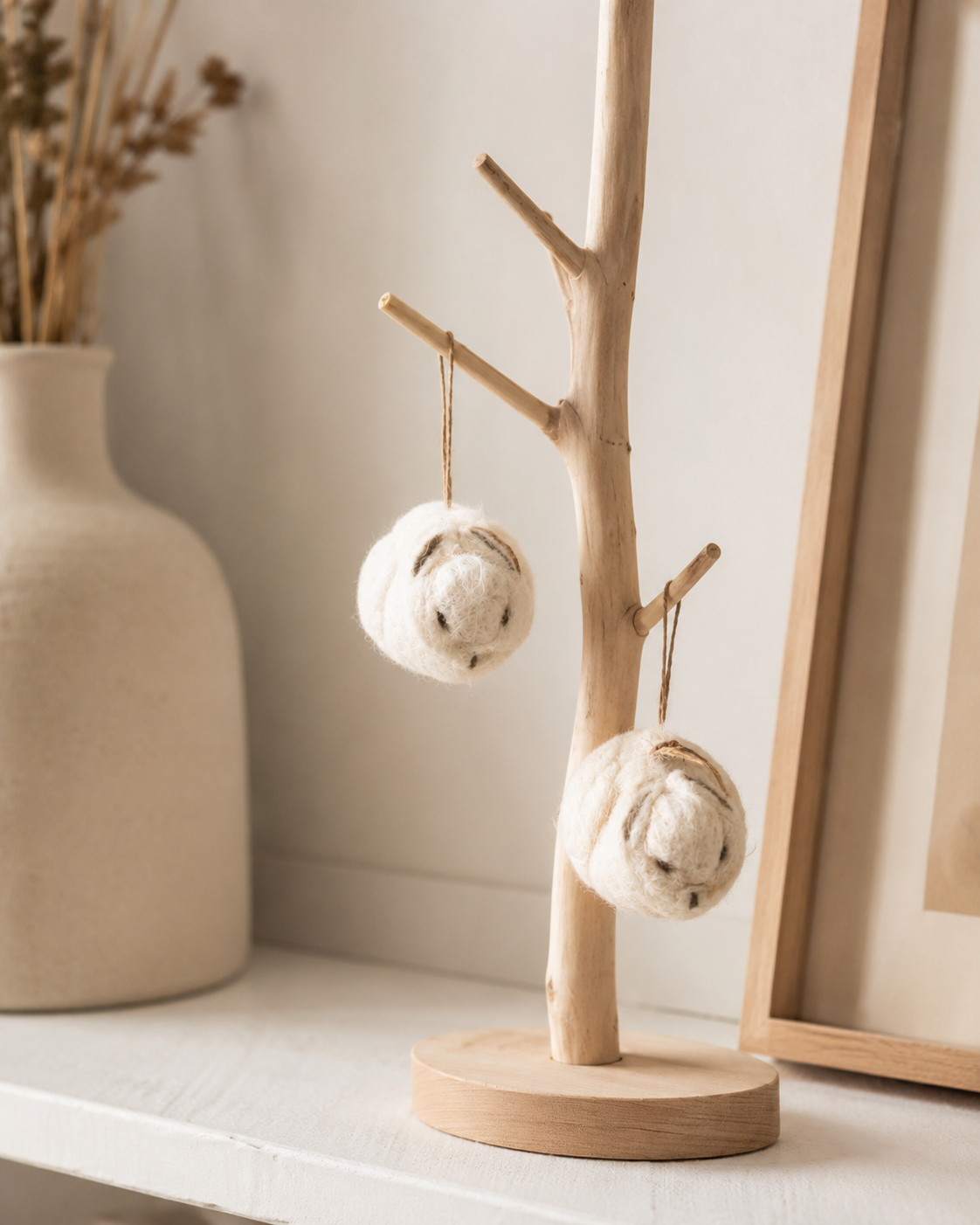 Felt Easter Puffy Rabbits, Set of 2