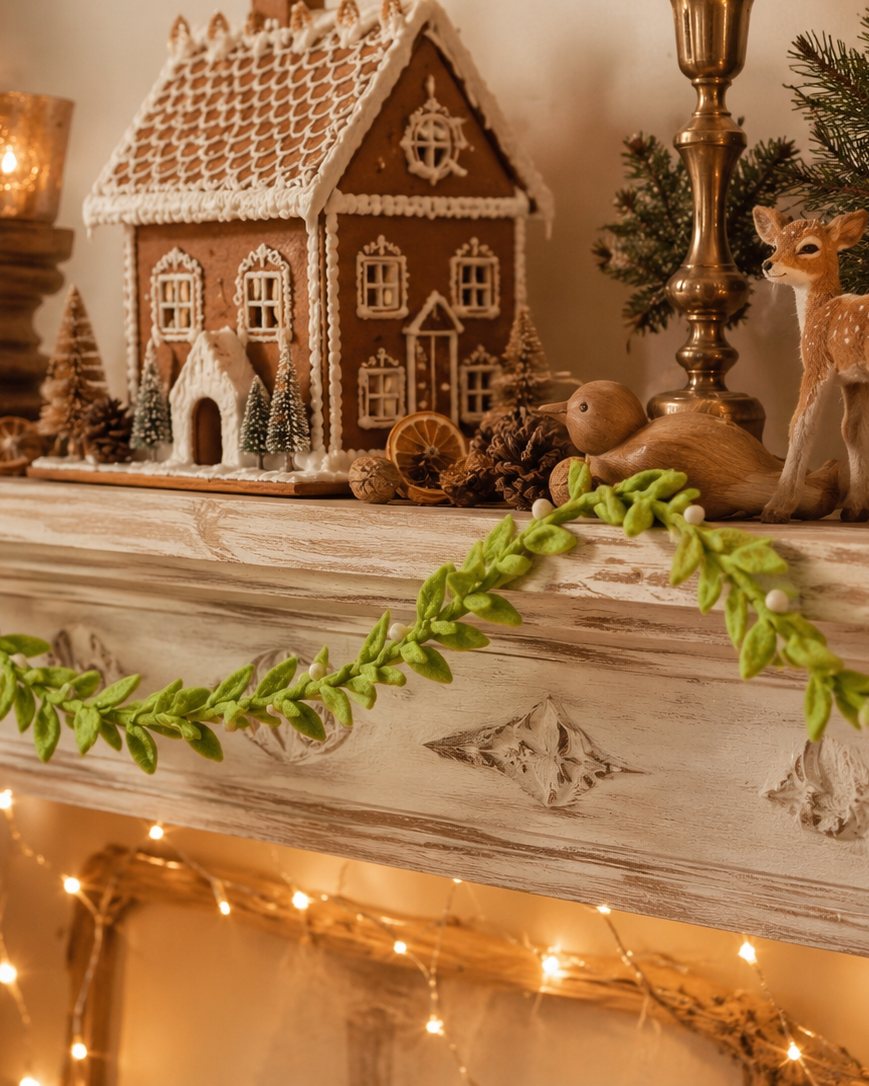 Mistletoe Wreath Garland- Green