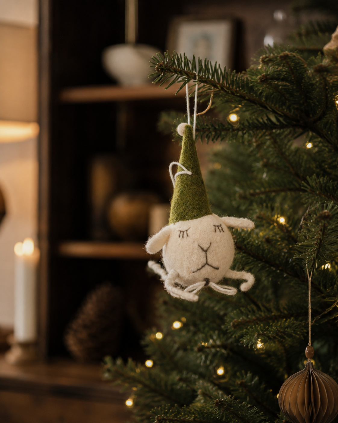 Felt Bauble Mouse With Cap