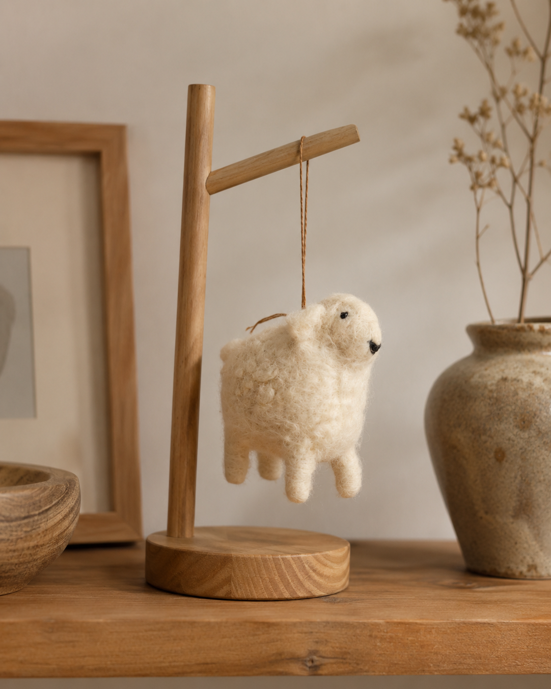 Wool Felt Sheep Ornament