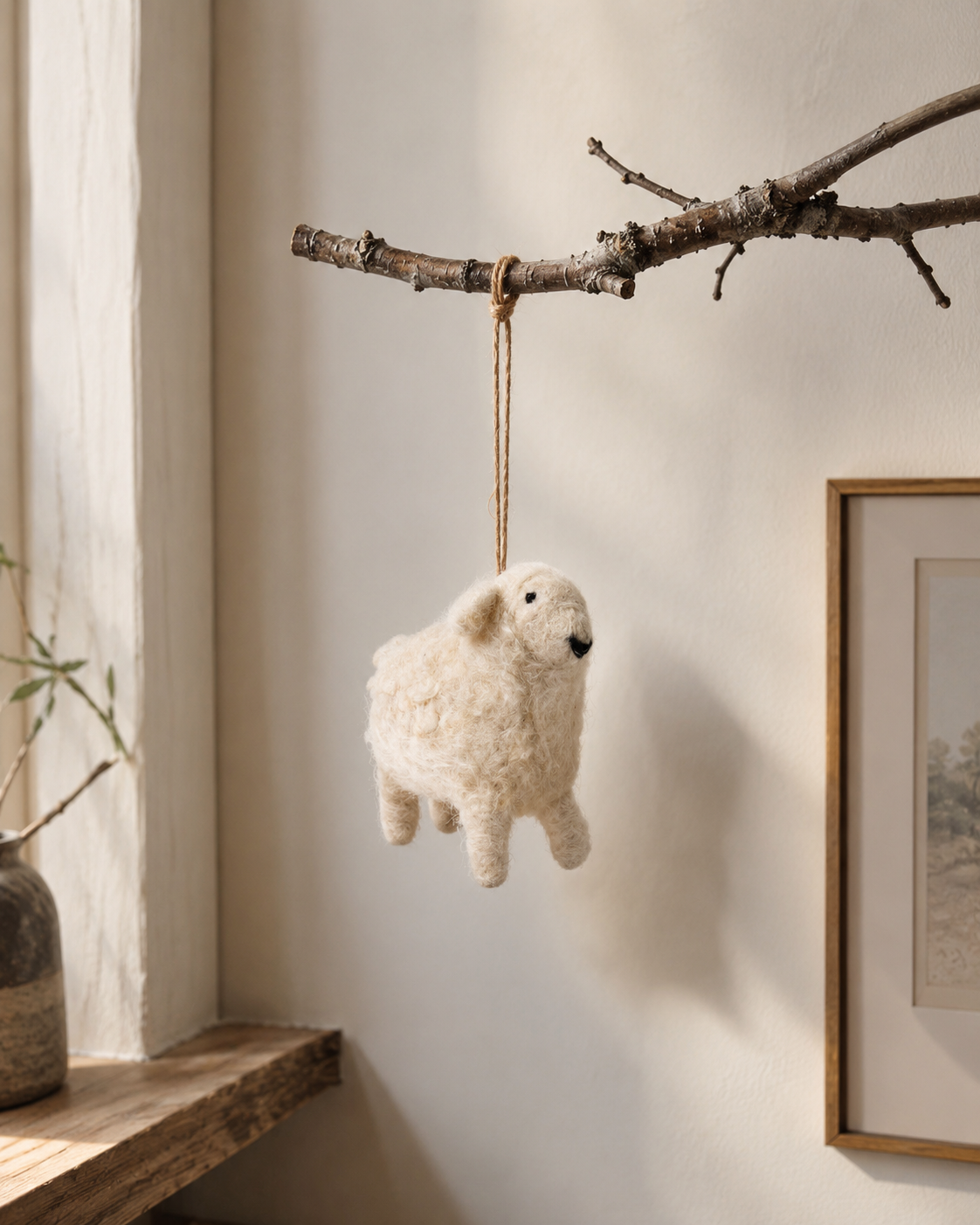 Wool Felt Sheep Ornament