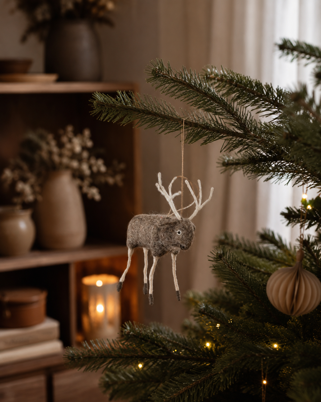 Wool Felt Christmas Hanging Reindeer