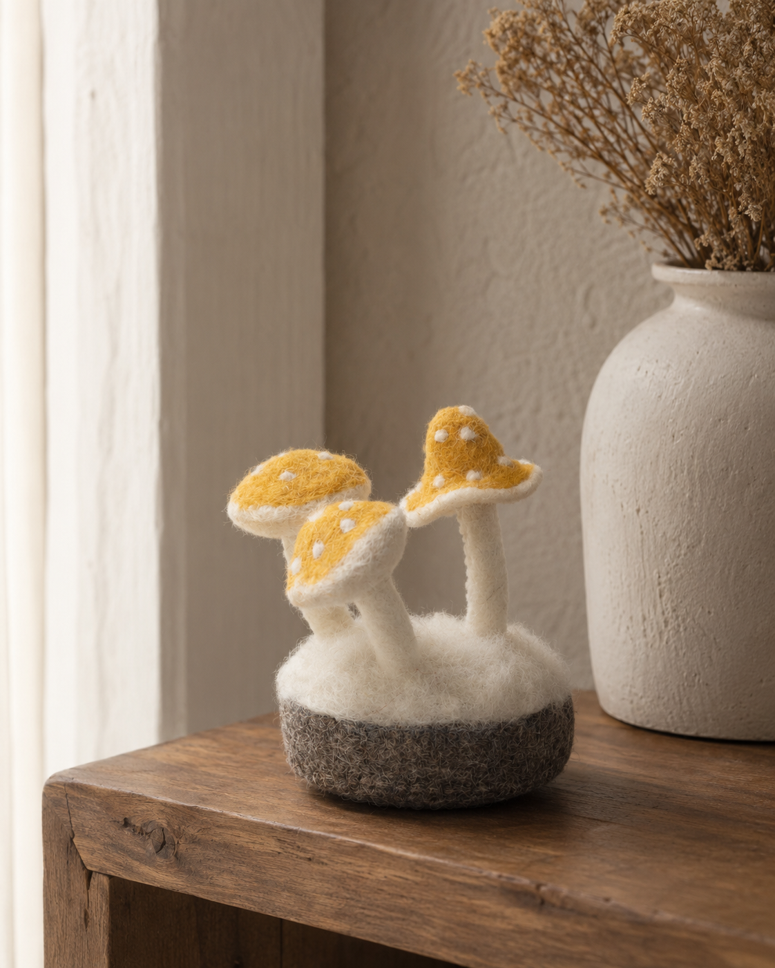 Needle Felted Tabletop Mushroom