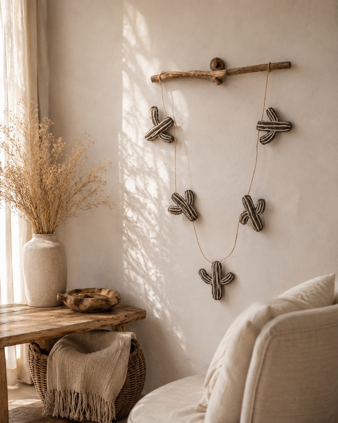 Needle Felted Cactus Garland