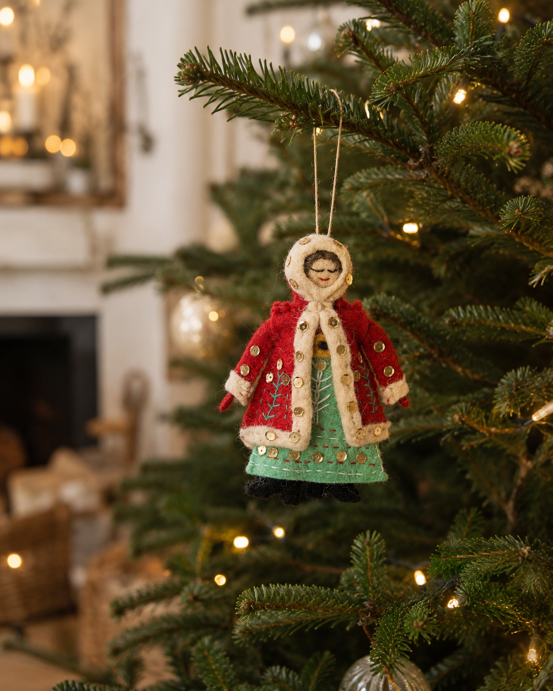 Felt Santa Doll Christmas Ornament