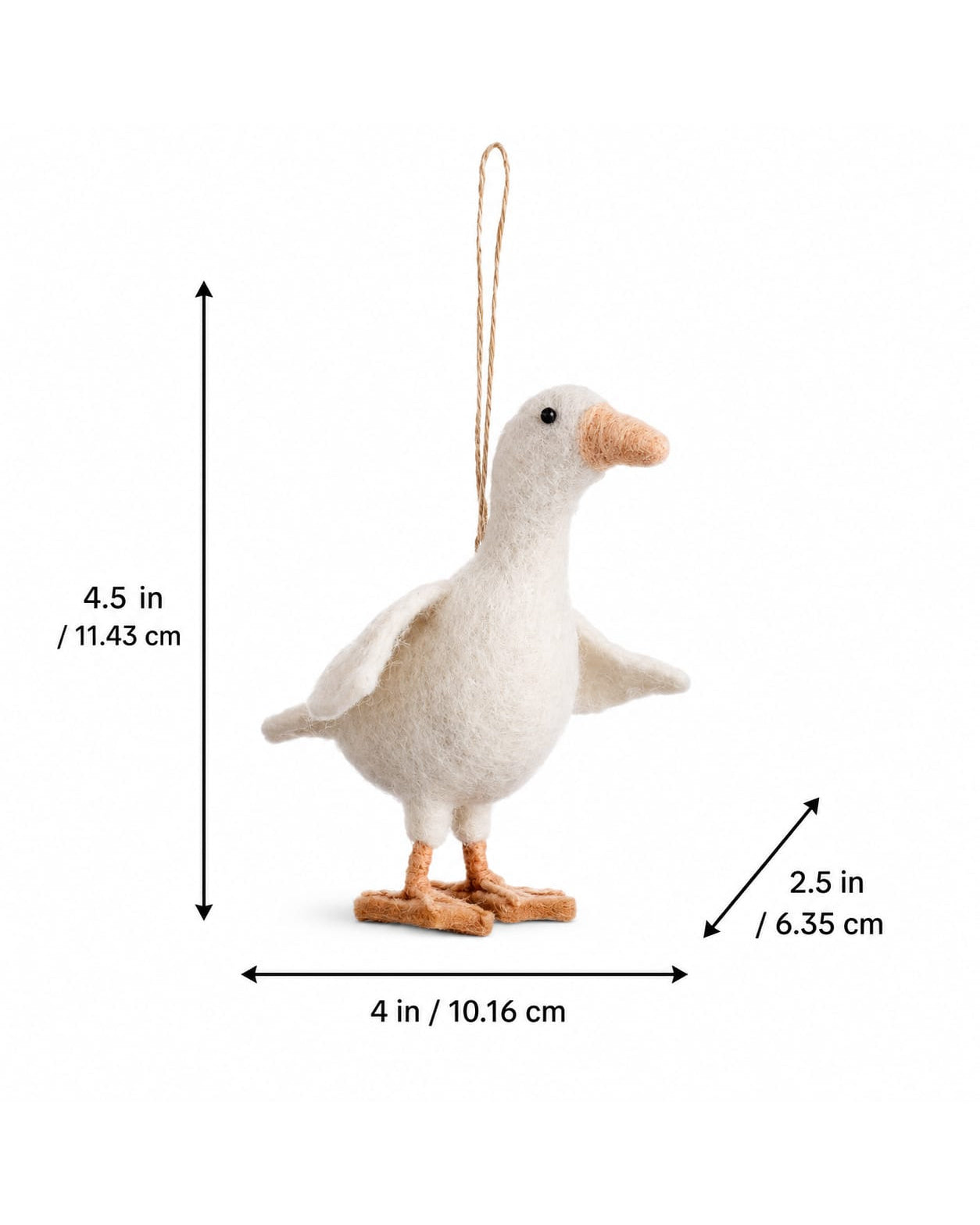 Christmas Goose Geese Set of 2 hanging ornament