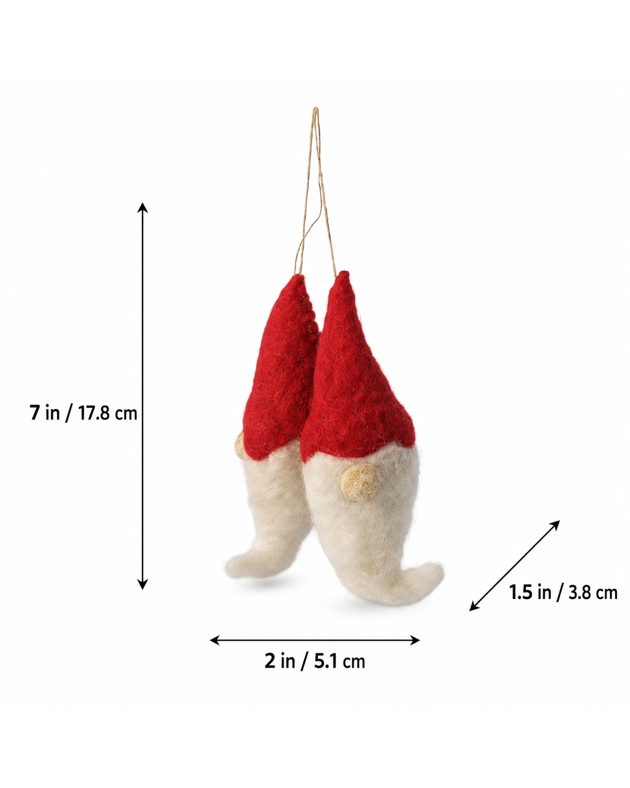 Santa Claus (Set Of 2) hanging ornament