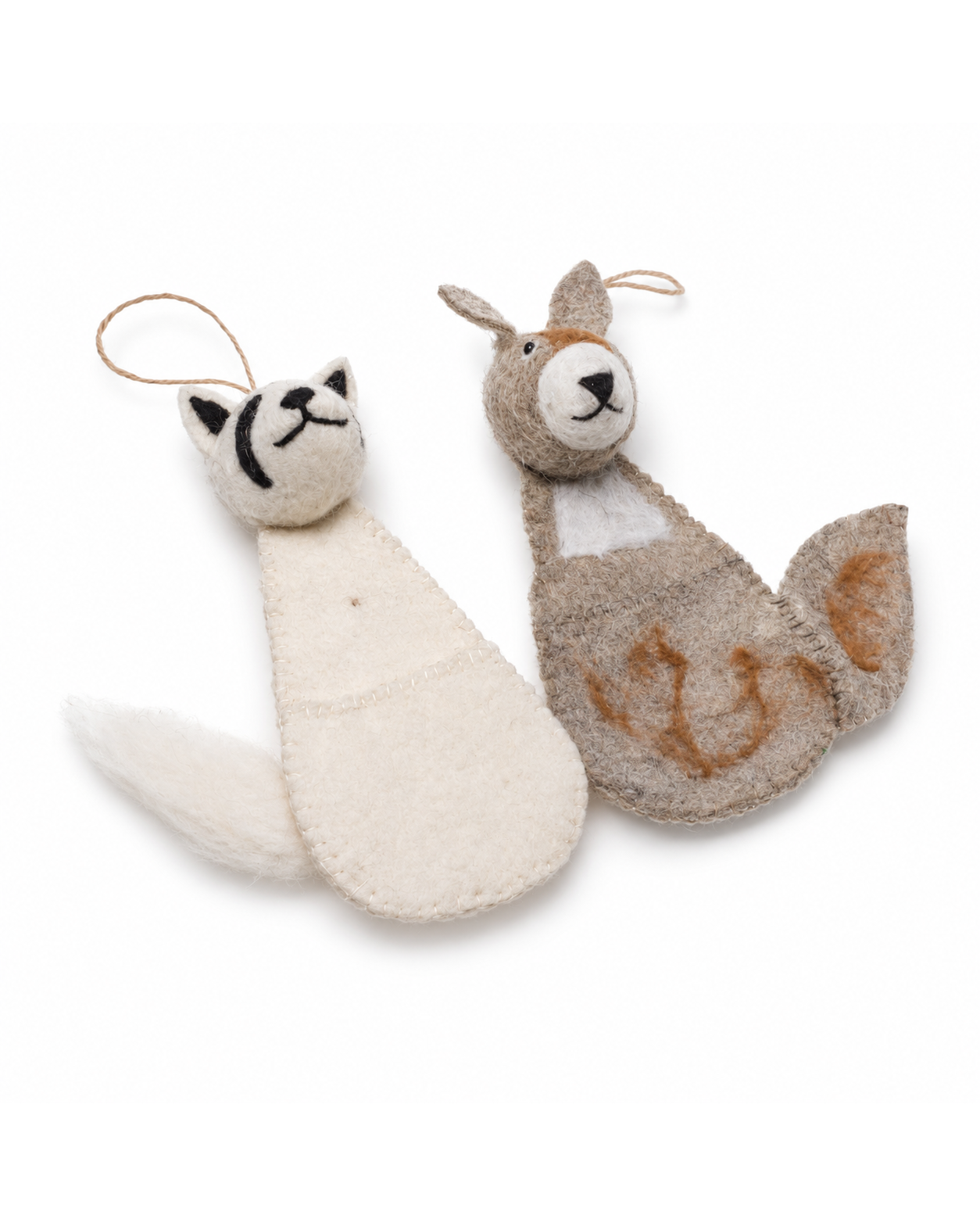 Bedger & Squirrel Stocking Set of 2 hanging ornament