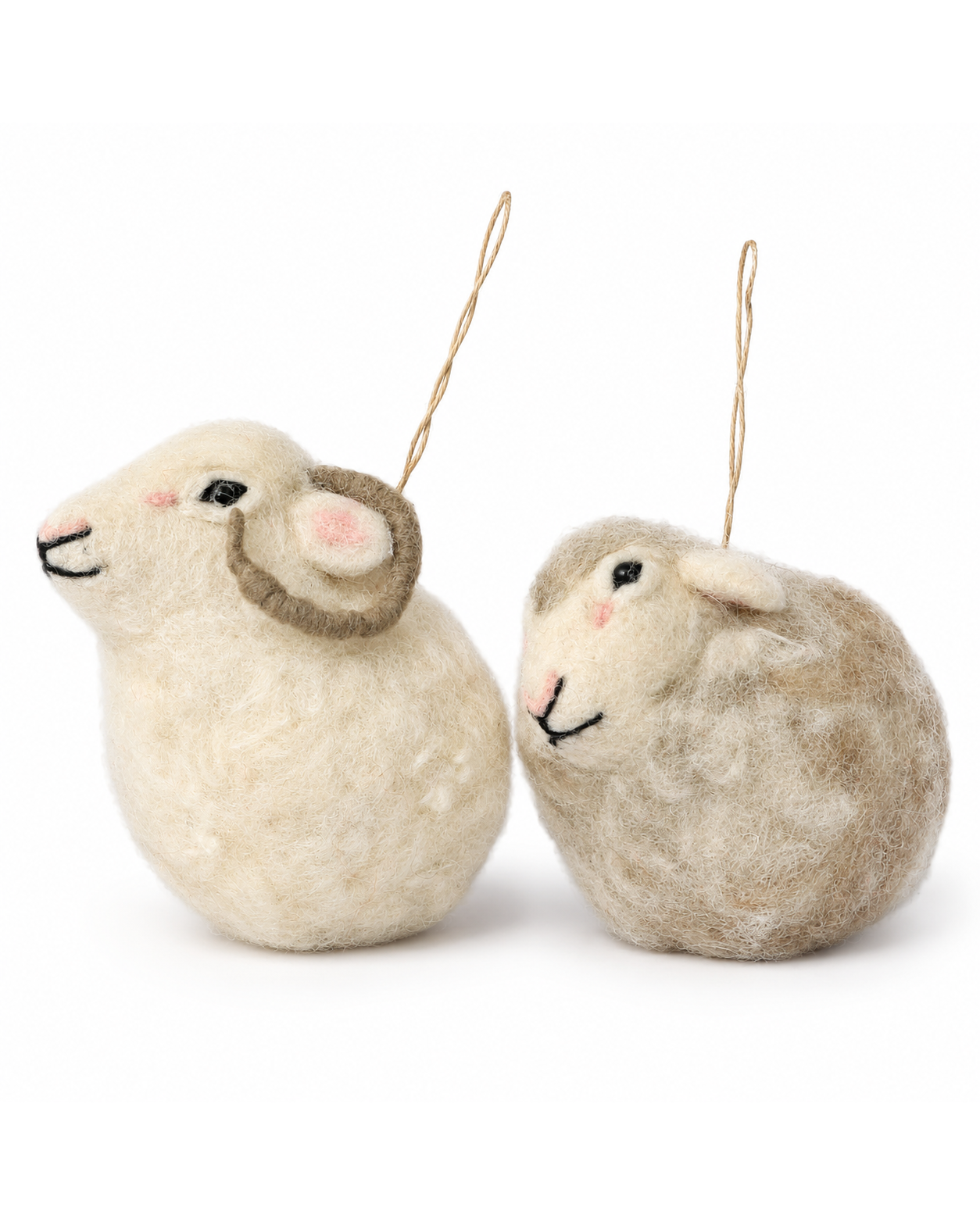 Sheep And Ram Bauble Ornament (Set Of 2) hanging ornament