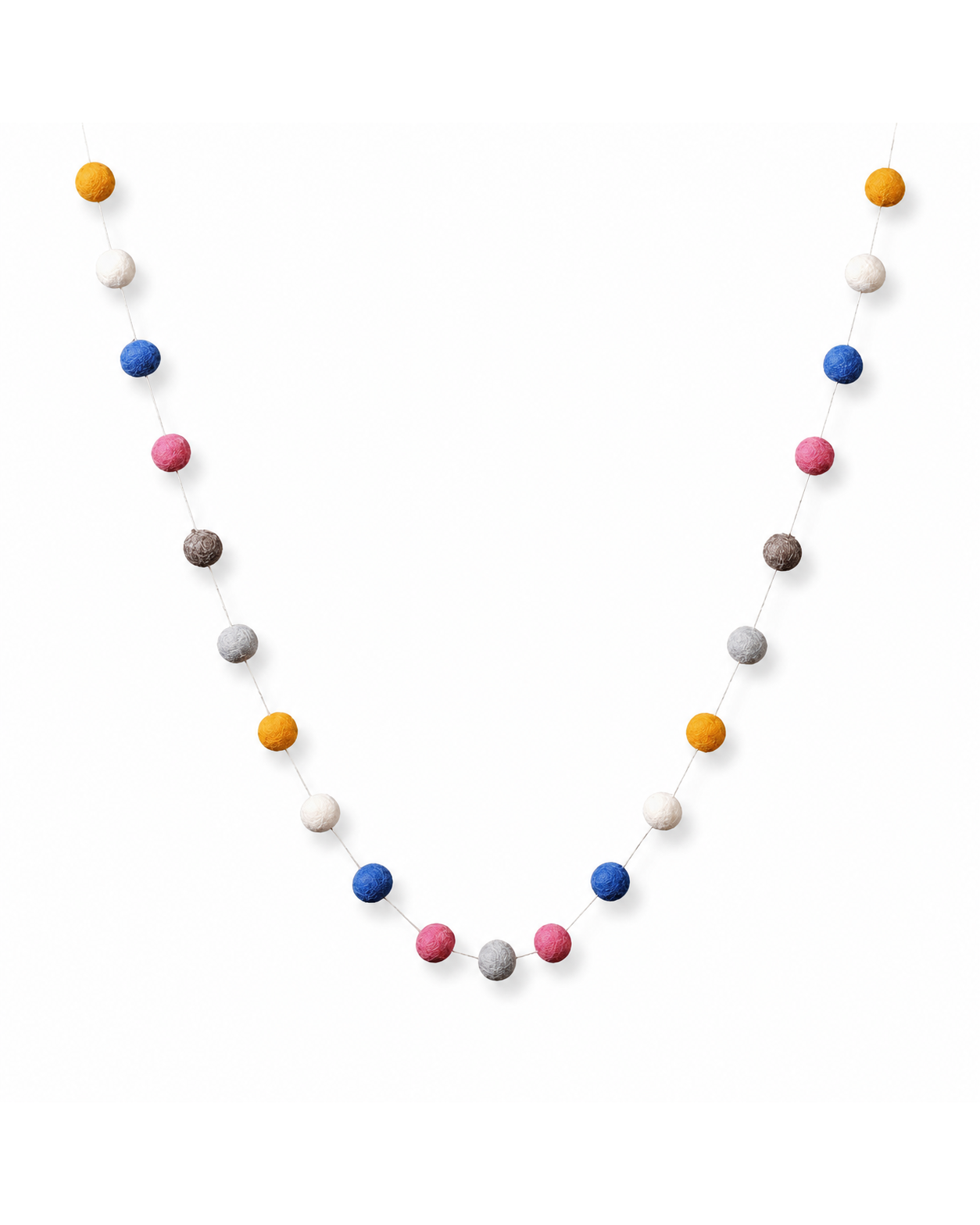 Felted Pom Pom Garlands Set Of 2