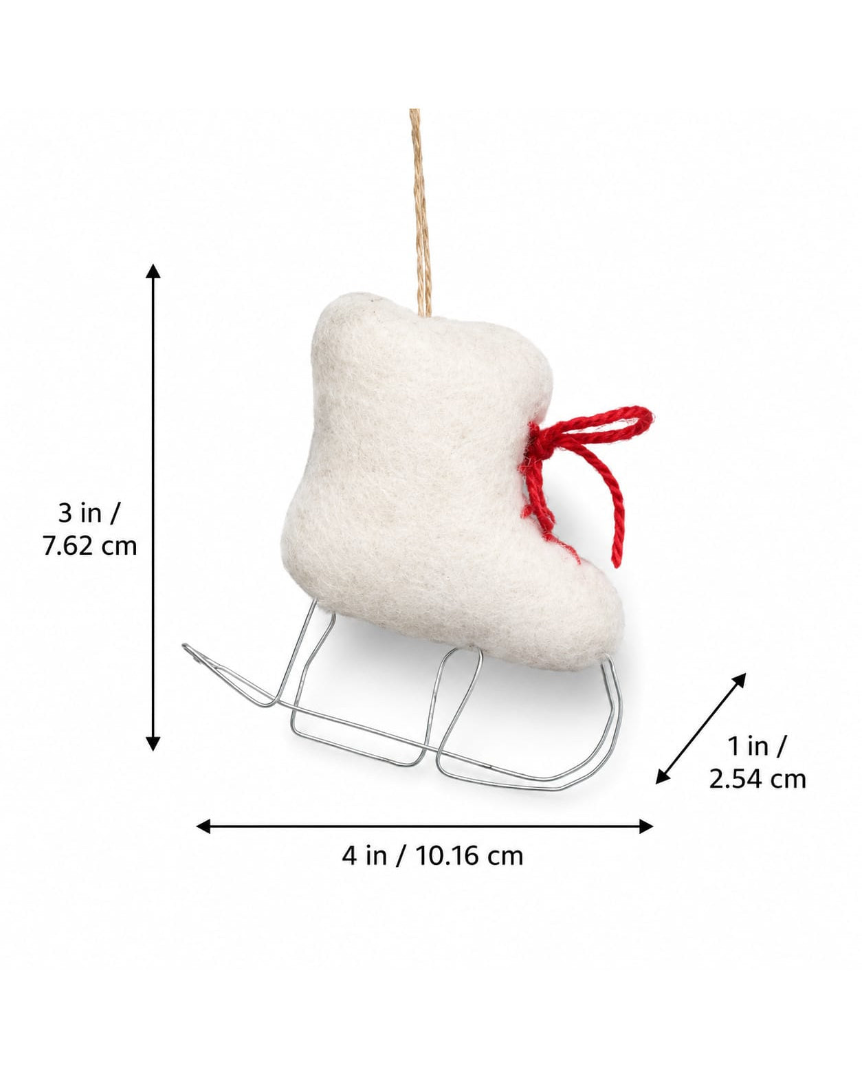 Mini Ice Skates Ornament Set of 2 hanging ornament