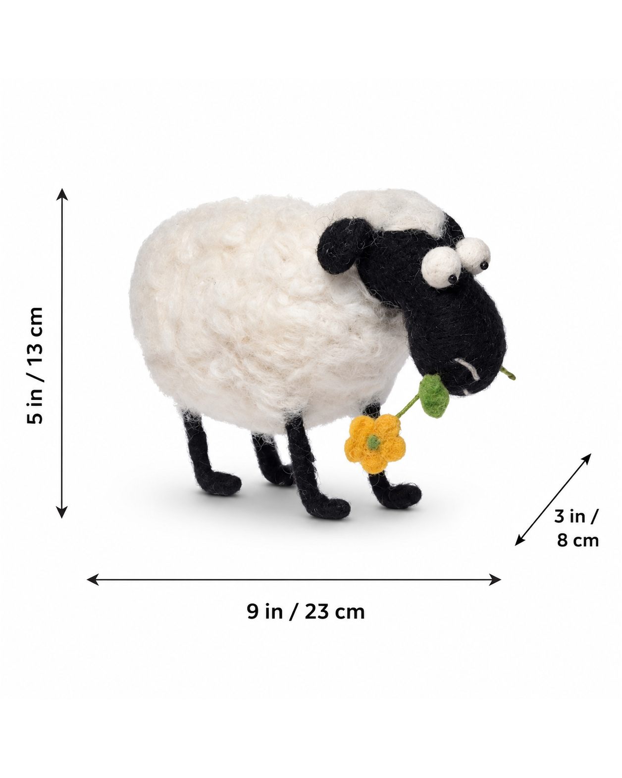 Felt Valais Blacknose Sheep ornament