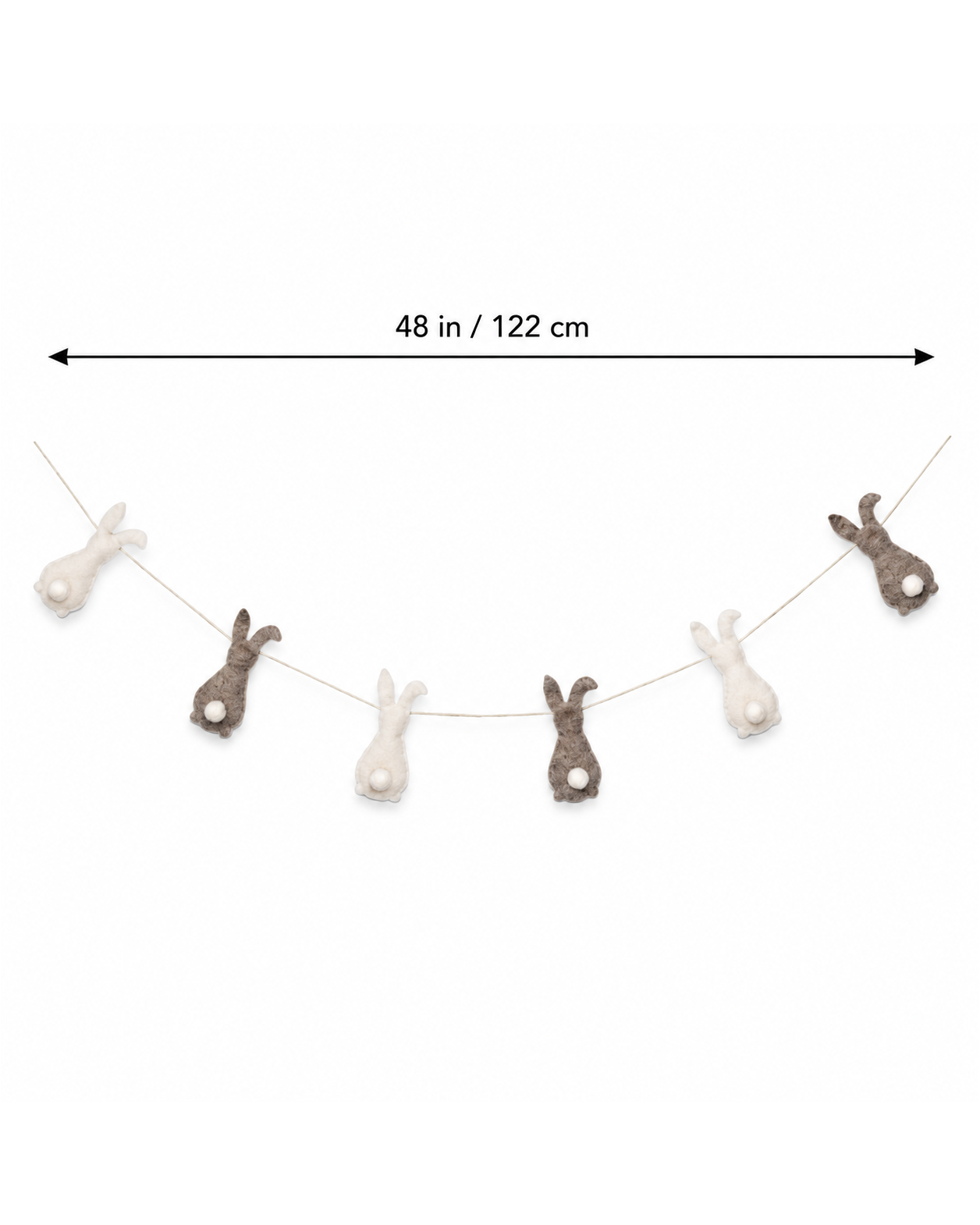 Felt Easter Stuffed Bunny Garland