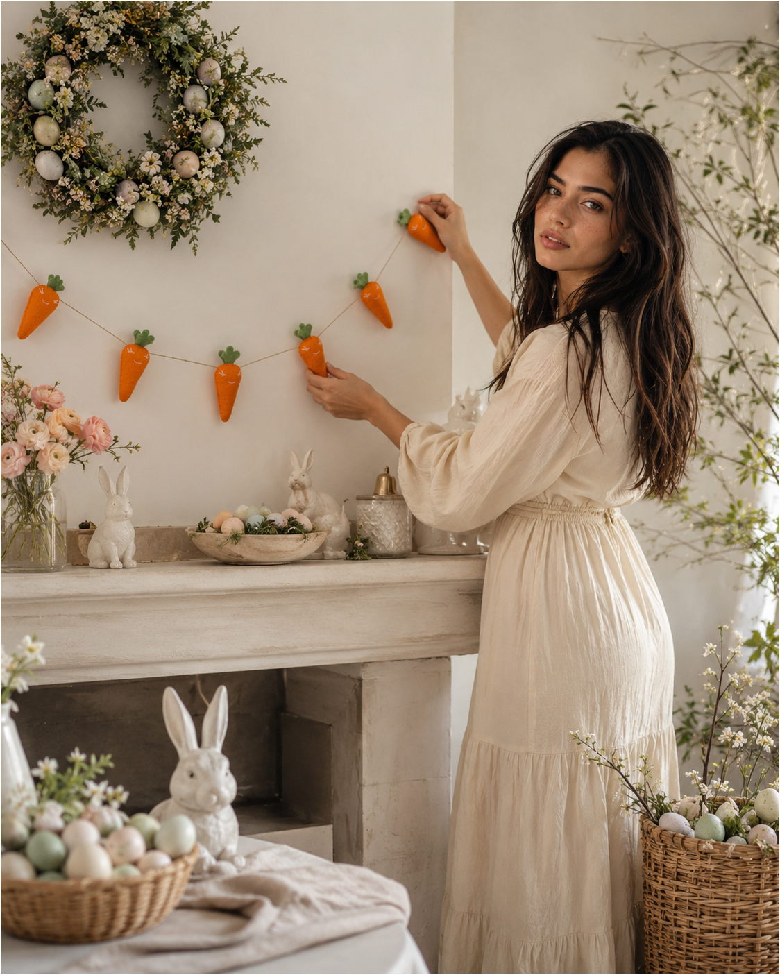 Felt Easter Carrot Garland