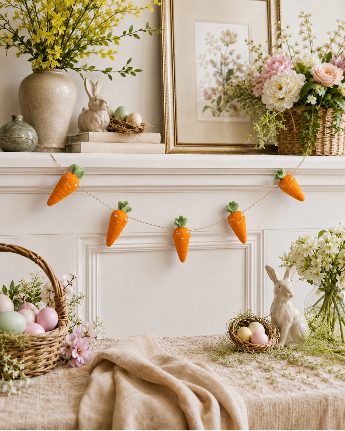 Felt Easter Carrot Garland