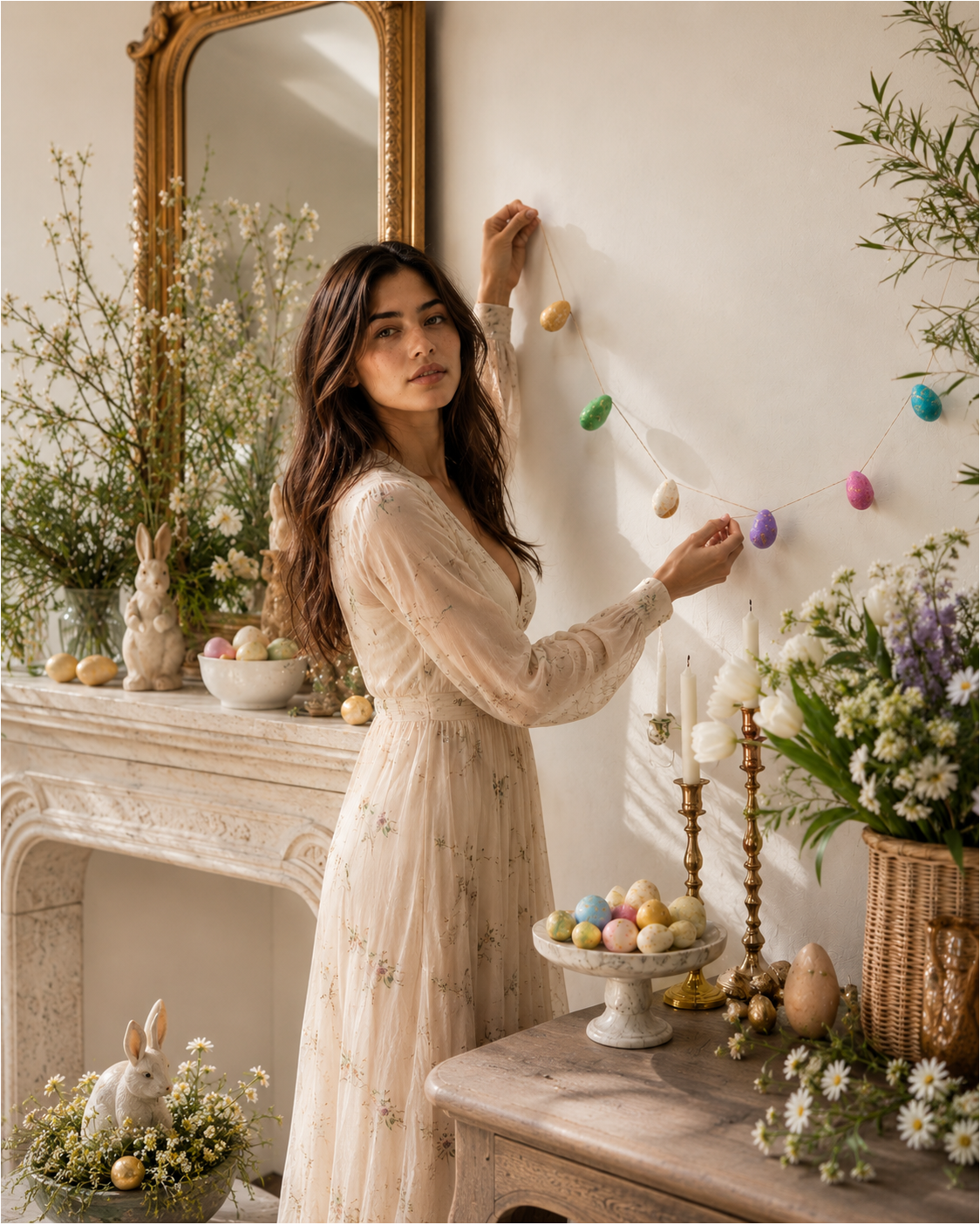 Felt Easter Stuffed Egg Garland