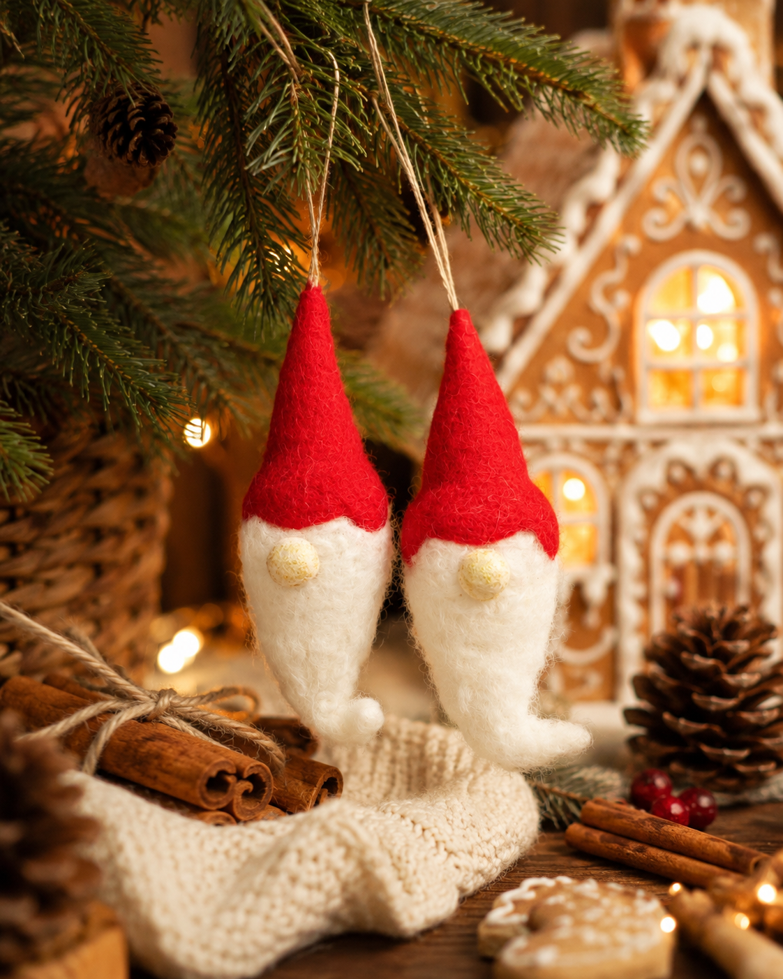 Santa Claus (Set Of 2) hanging ornament