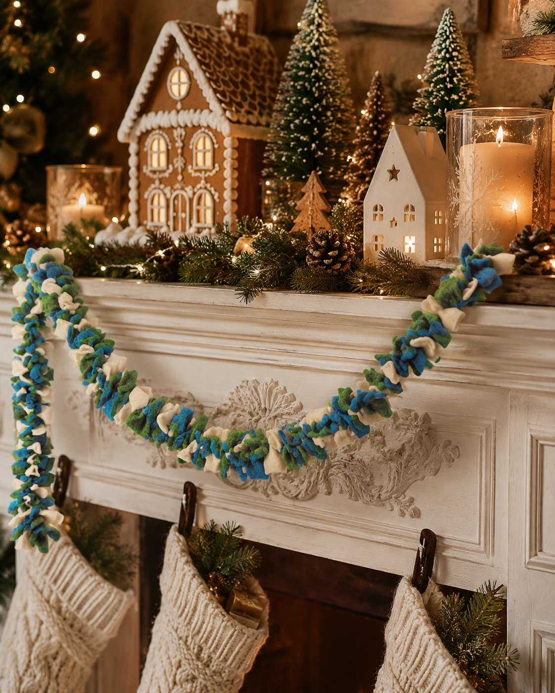 Bow Garland Green Blue