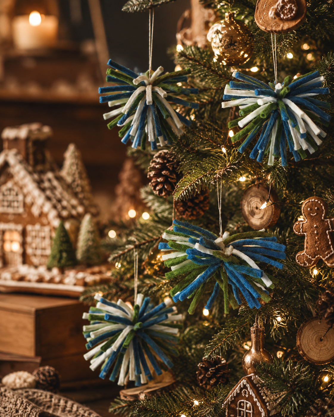 Chindi Bauble Ornaments Set of 4 hanging ornament