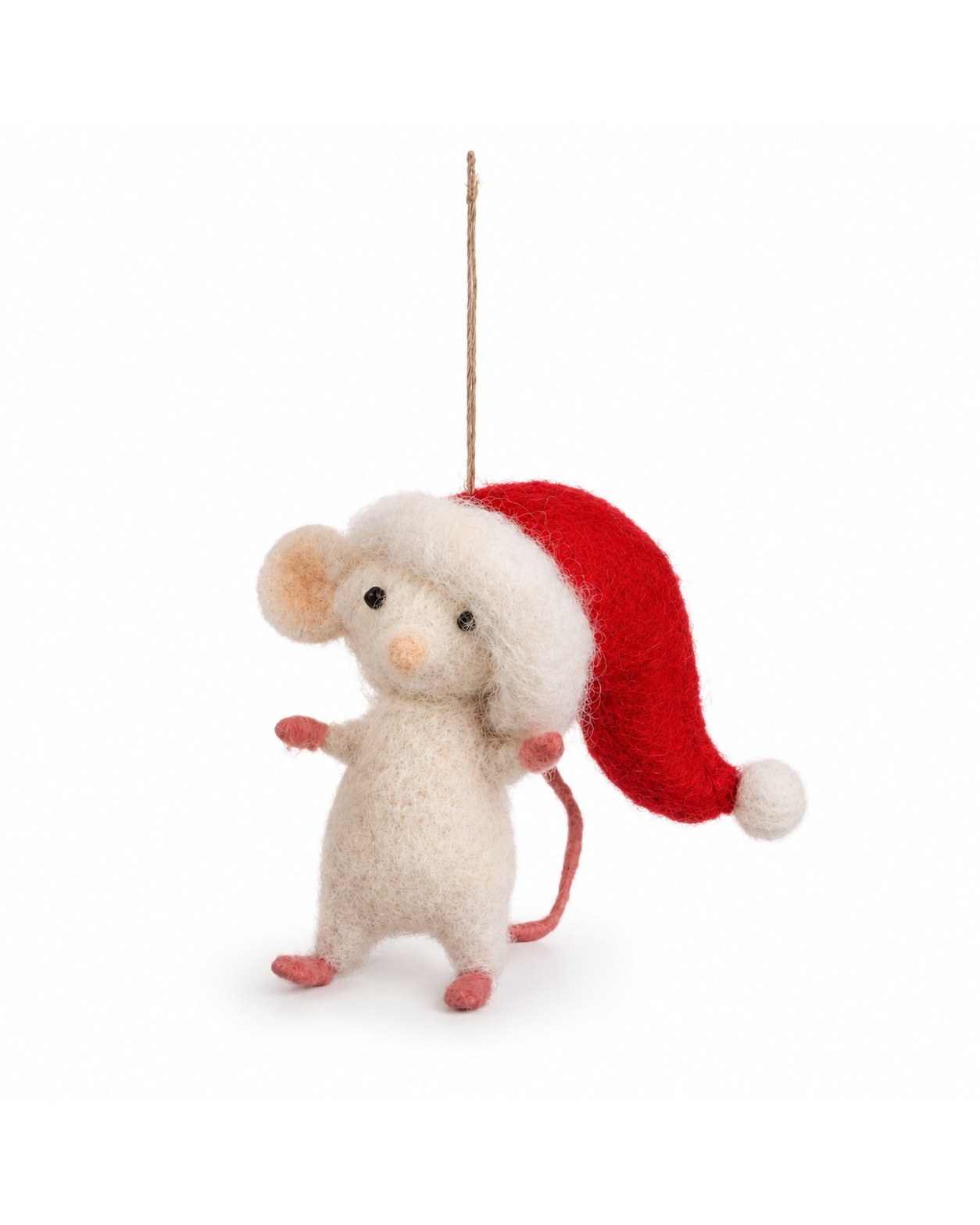 Elf Christmas Mouse hanging ornament