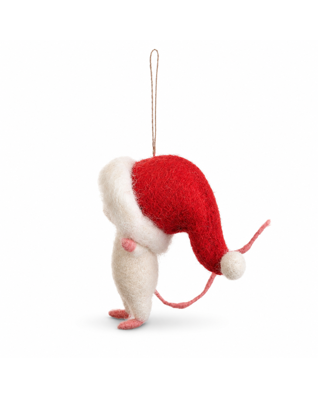 Elf Christmas Mouse hanging ornament