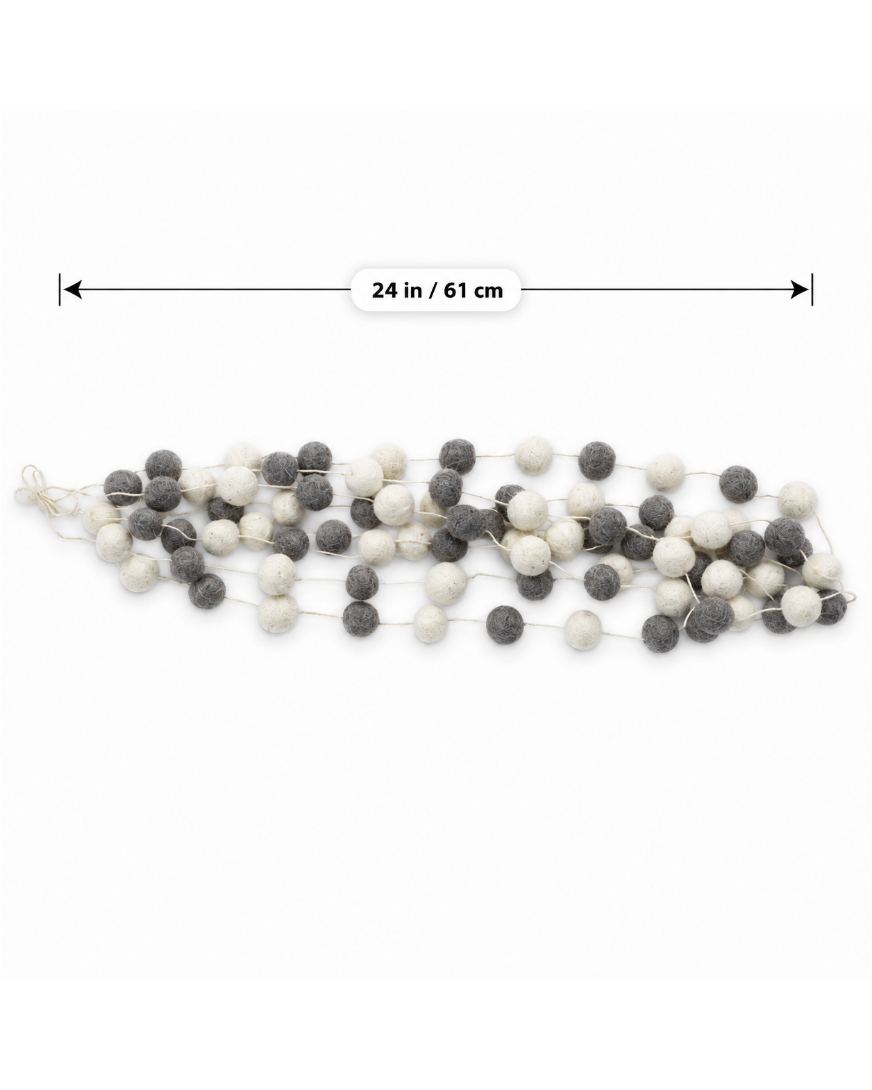 Felt Pom Pom Micro Garland Set Of 4