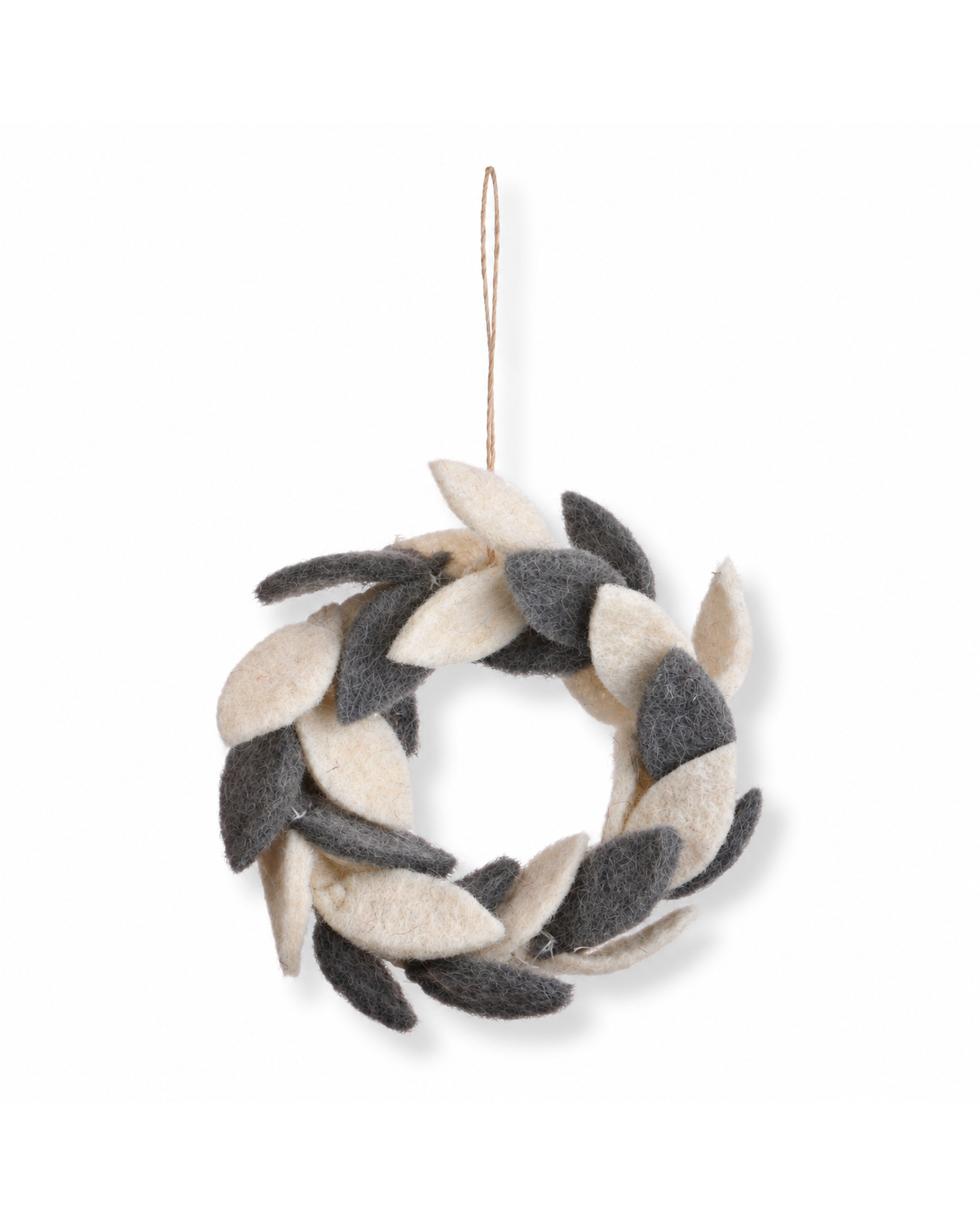 Mini Leaves Wreath(Green And Grey) hanging ornament