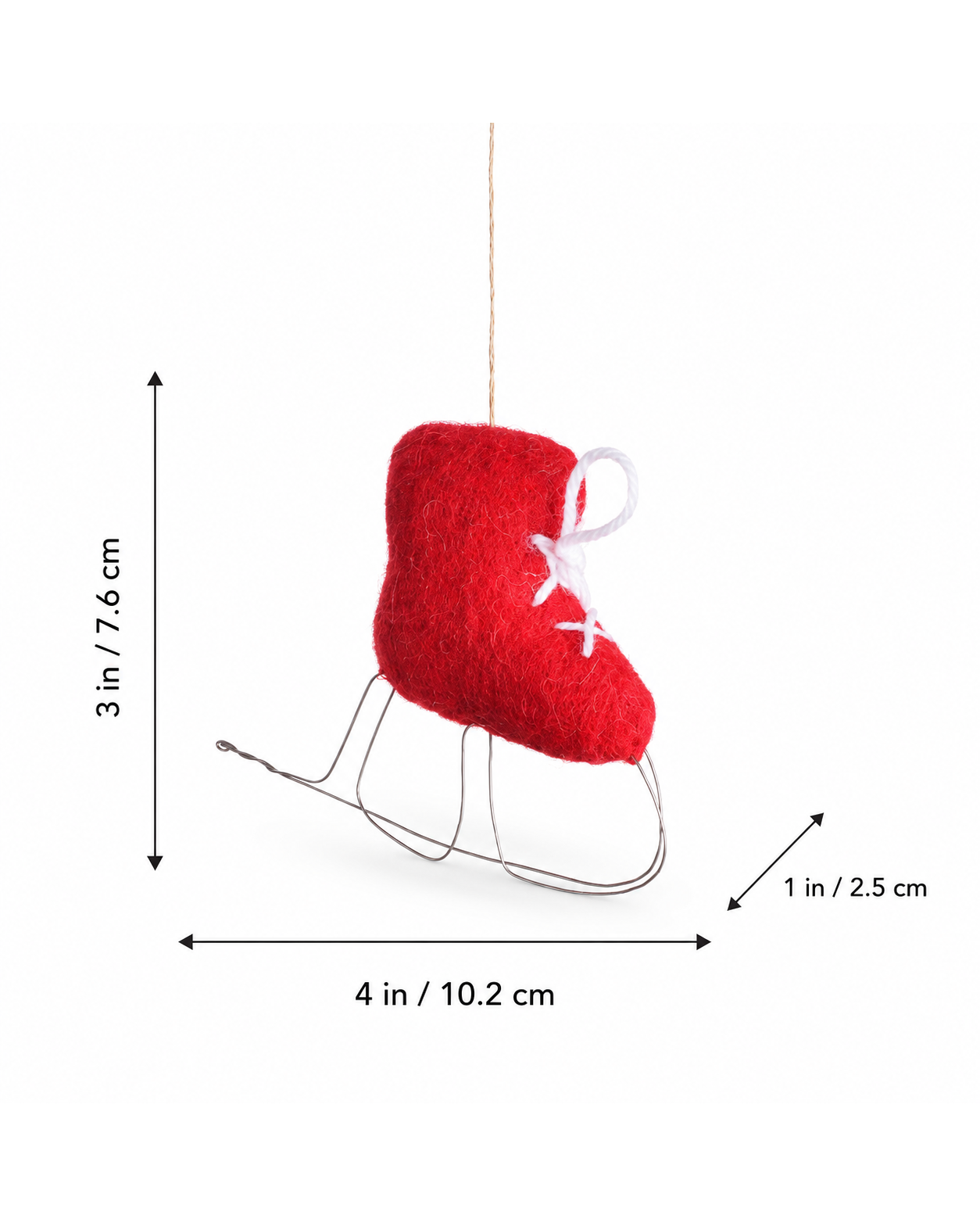 Mini Ice Skates Set of 2 hanging ornament