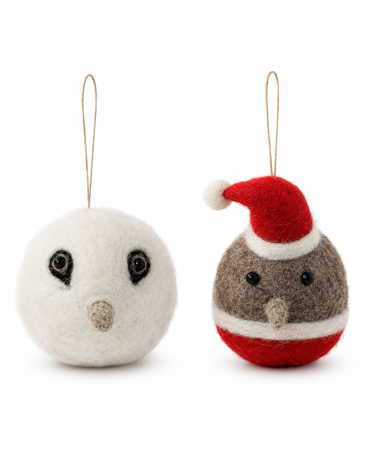 Robin Bird And Owl Bauble (Set Of 2) hanging ornament