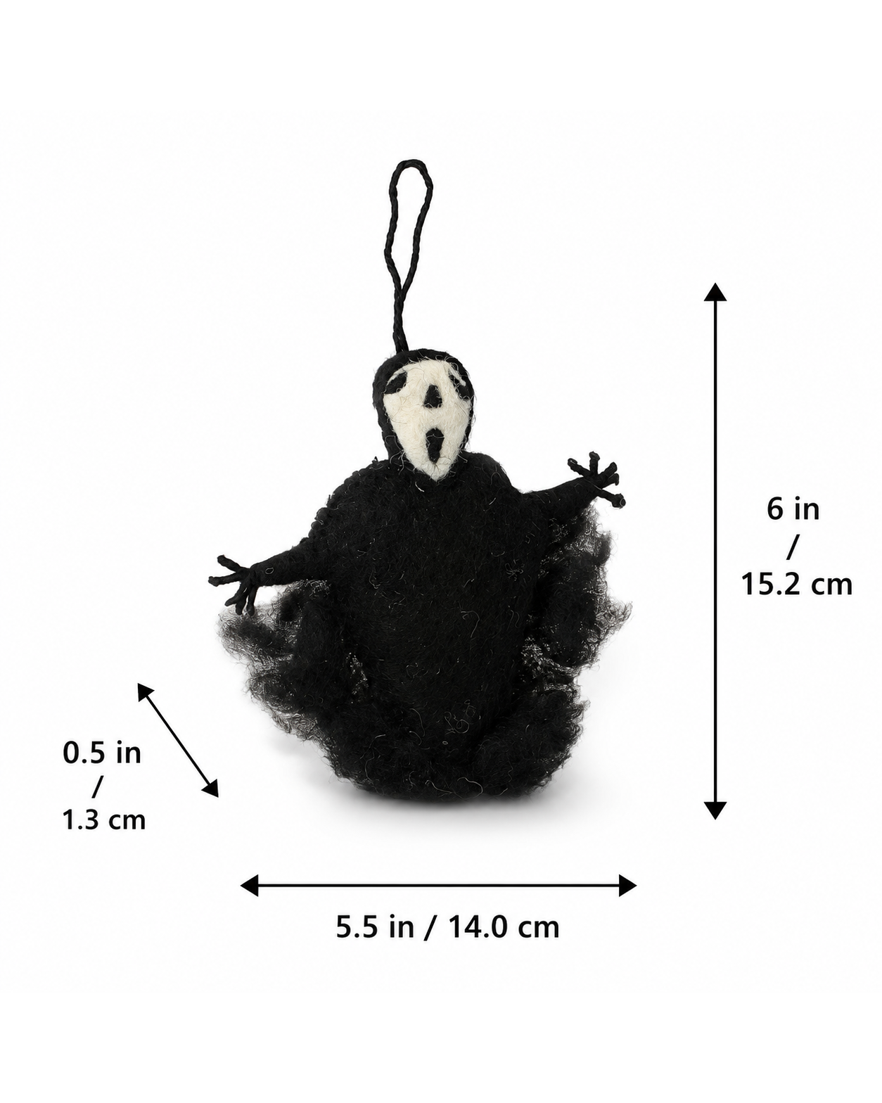 Hanging Black Skeleton Small hanging ornament