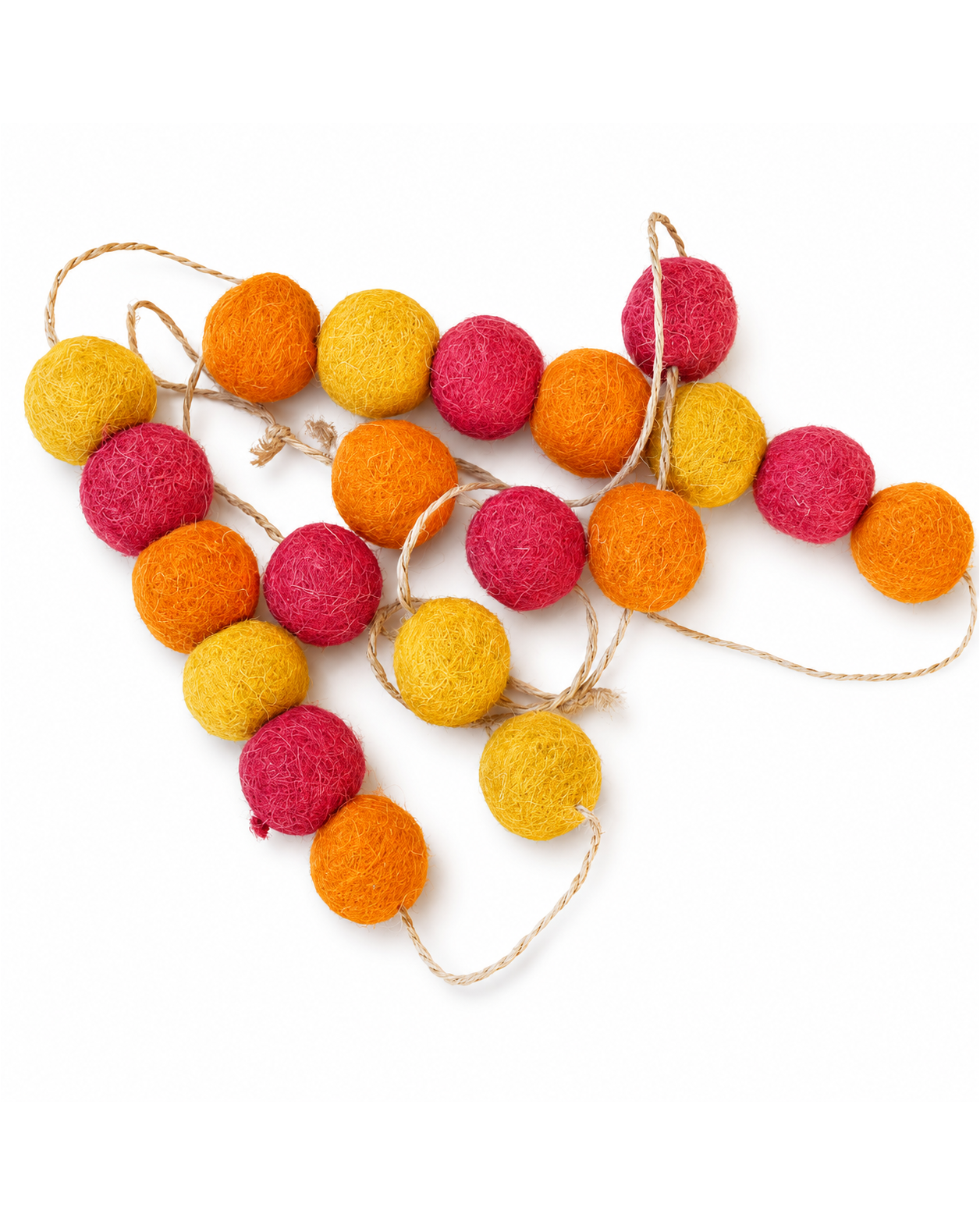 Felt Pom Pom Garlands Set Of 2