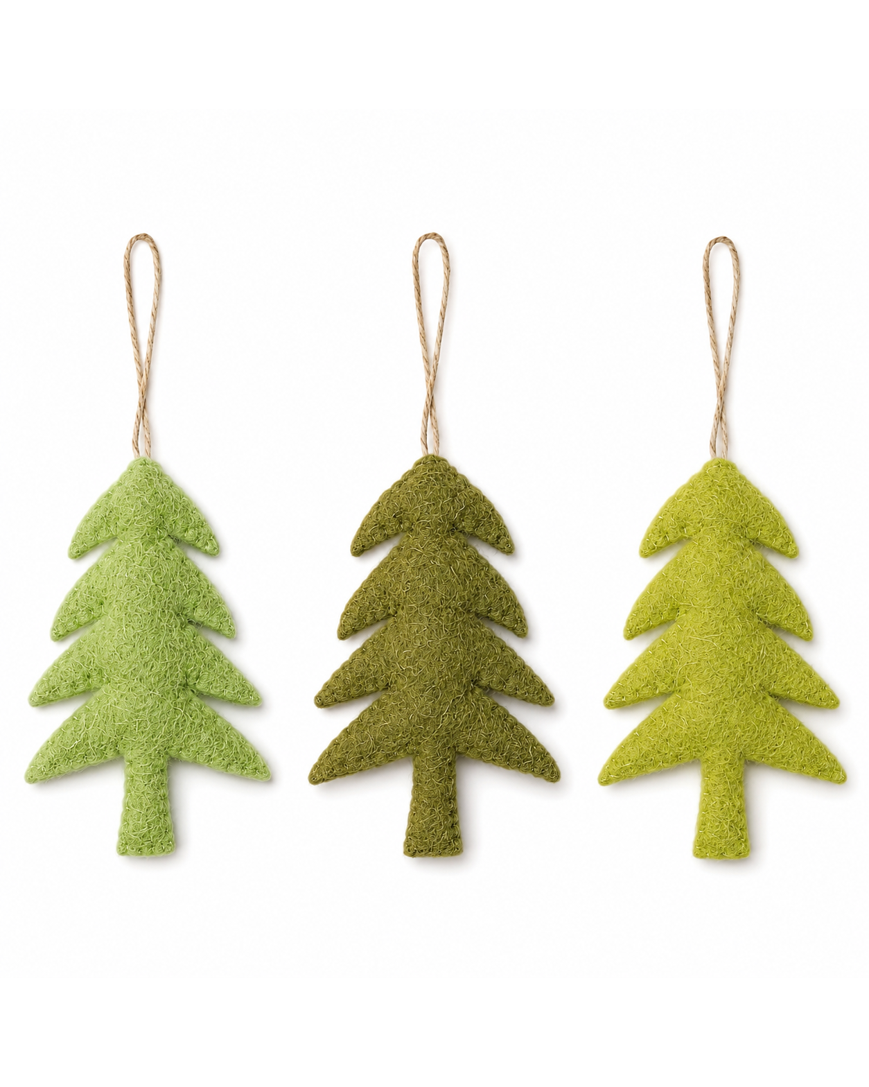 Small Christmas Tree Green Set Of 3 hanging ornament