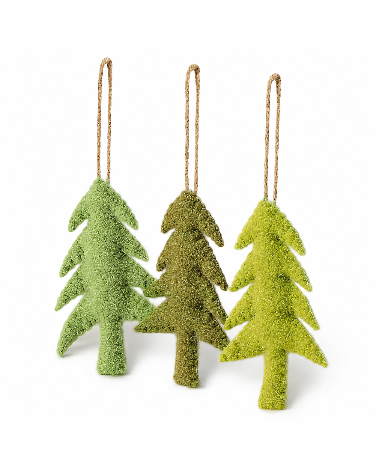 Small Christmas Tree Green Set Of 3 hanging ornament