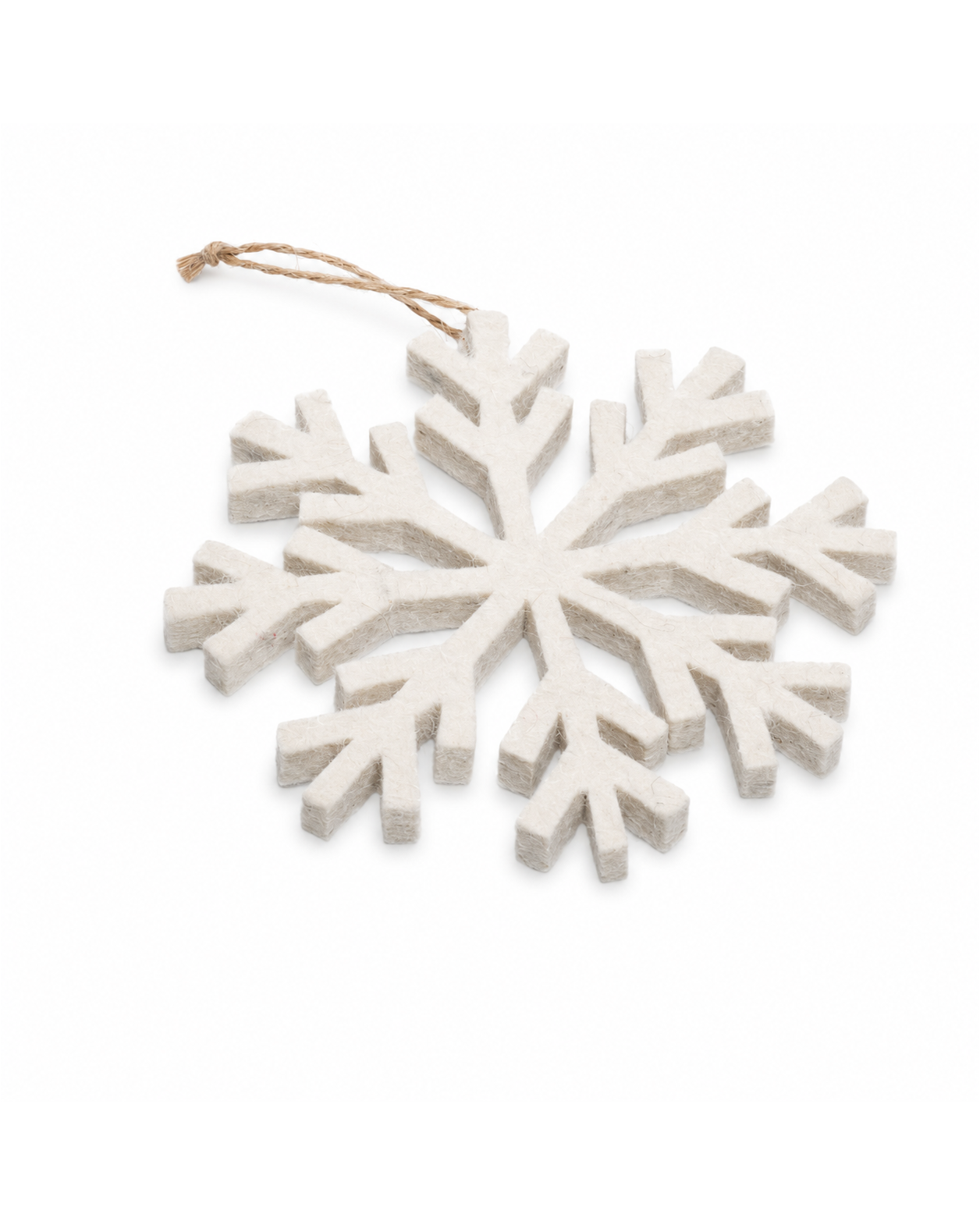 Felt Snowflake Ornament Set of 2 hanging ornament