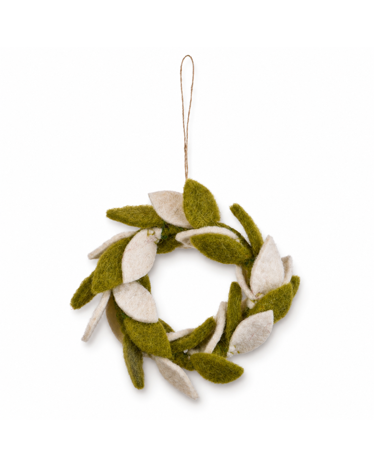 Mini Leaves Wreath(Green And Grey) hanging ornament